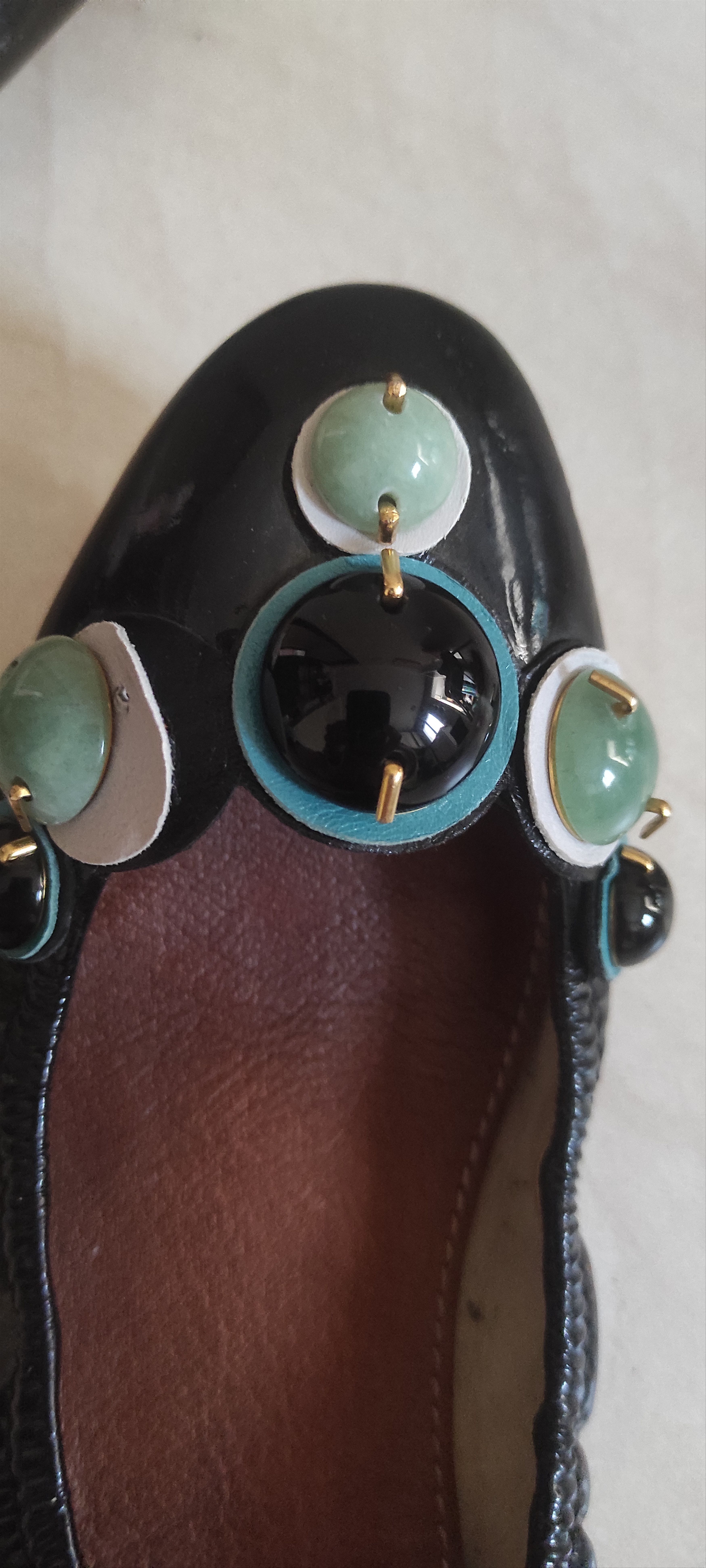 Miu Miu Miu Miu Embellished Ballerinas Black Made in Italy Size US 6 / IT 36 - 7 Thumbnail