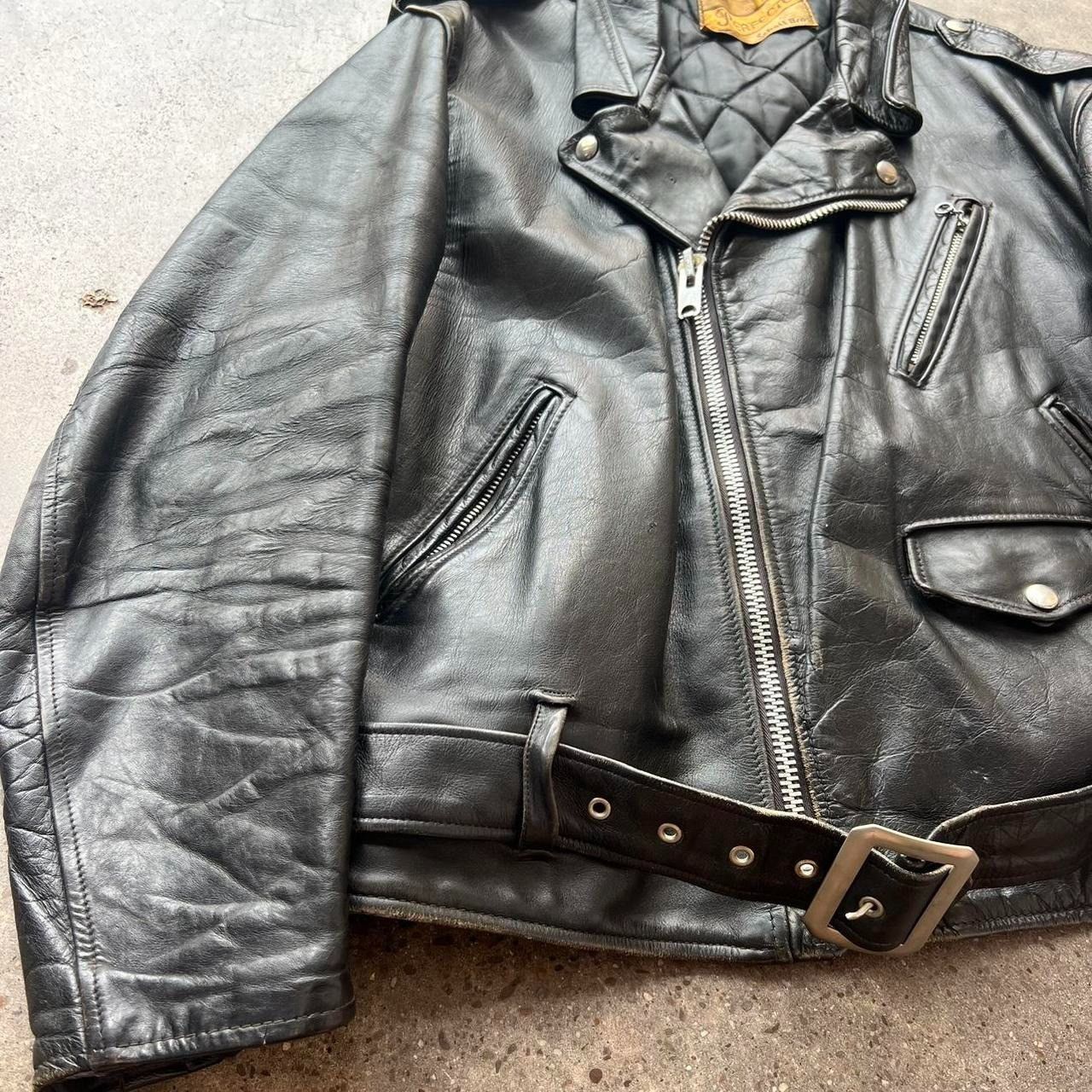 Harley Davidson × Vintage Vintage 60s Perfecto Schott Leather Motorcycle Riding Jacket Size US L / EU 52-54 / 3 - 3 Thumbnail