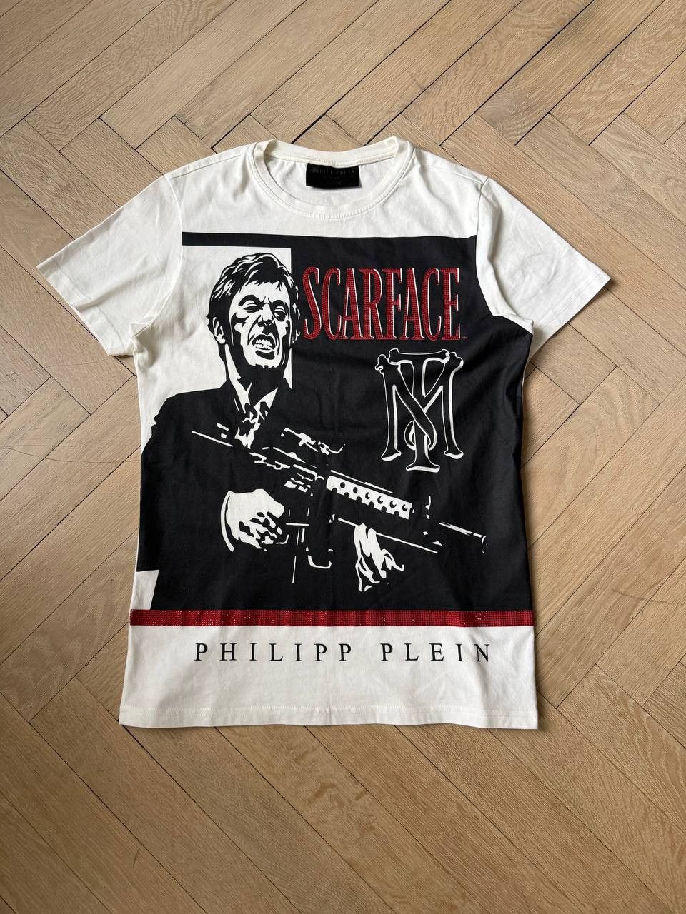 Philipp Plein White Philipp Plein Scarface T-Shirt Size US M / EU 48-50 / 2 - 1 Thumbnail