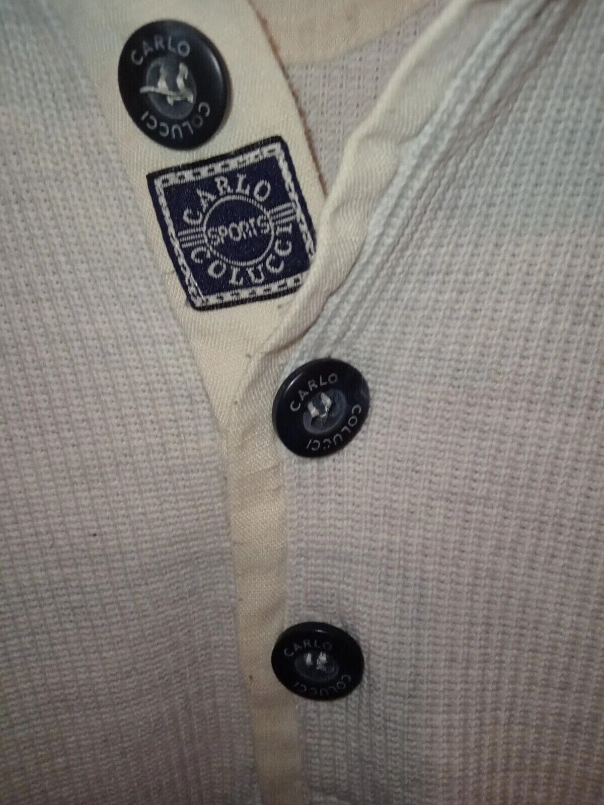 Carlo Colucci VTG Carlo Colucci Sport 3D Knit Polo Jumper 100% Cotton XXL Size US XXL / EU 58 / 5 - 3 Thumbnail