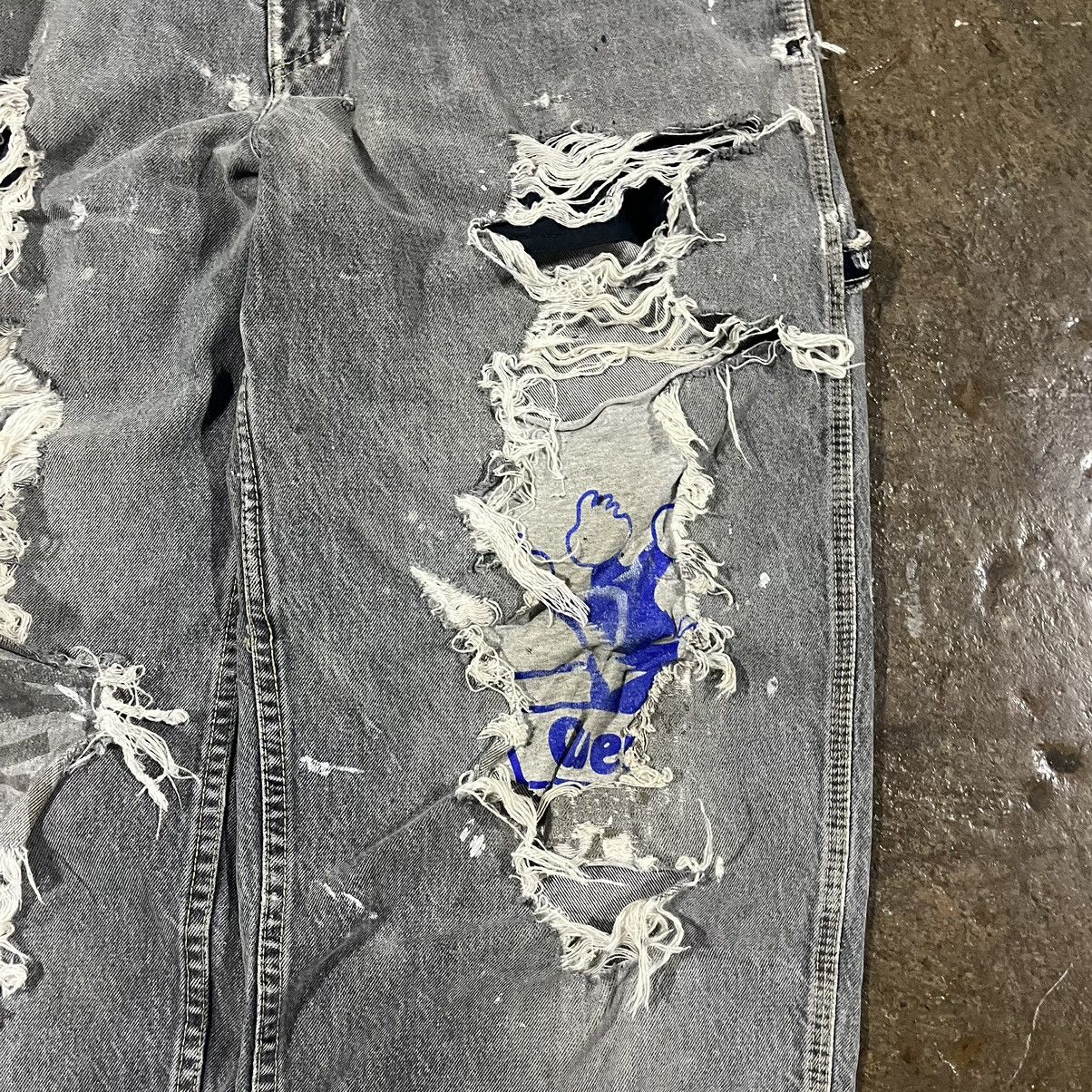 JNCO × Southpole × Vintage Crazy Vintage Y2K Thrashed Carpenter Jeans Skater Wide Leg Size US 34 / EU 50 - 7 Thumbnail