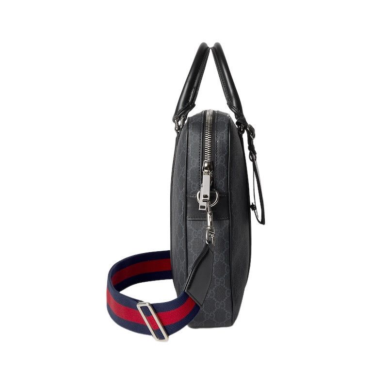 Gucci GUCCI $2350 Medium Black GG Canvas Briefcase New & Authentic Size ONE SIZE - 4 Thumbnail