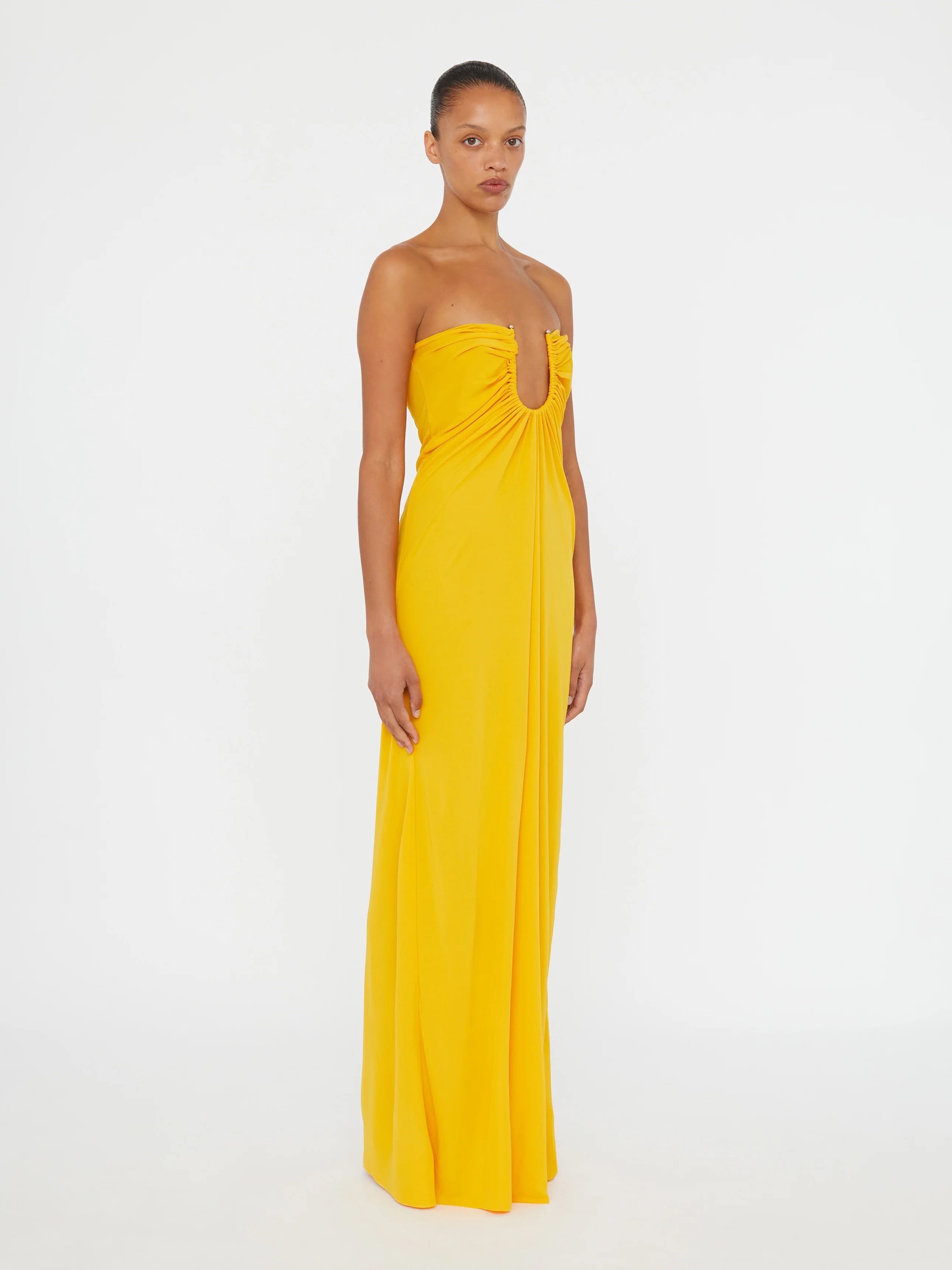 Christopher Esber Arced Palm Strapless Dress Size XS / US 0-2 / IT 36-38 - 2 Thumbnail