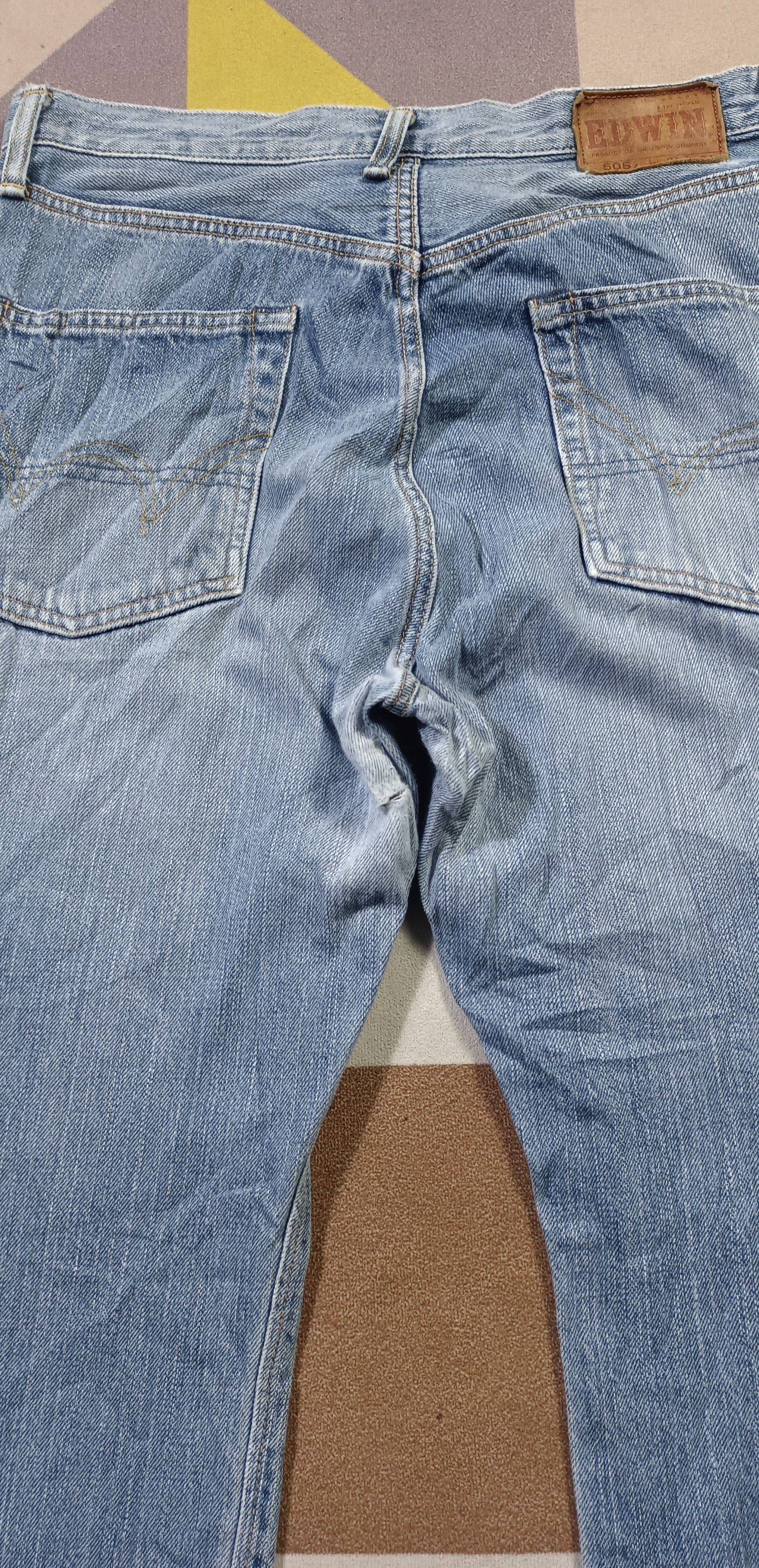 Edwin Edwin Selvedge 505z Orange tag Distressed Denim (30) Size US 30 / EU 46 - 12 Thumbnail