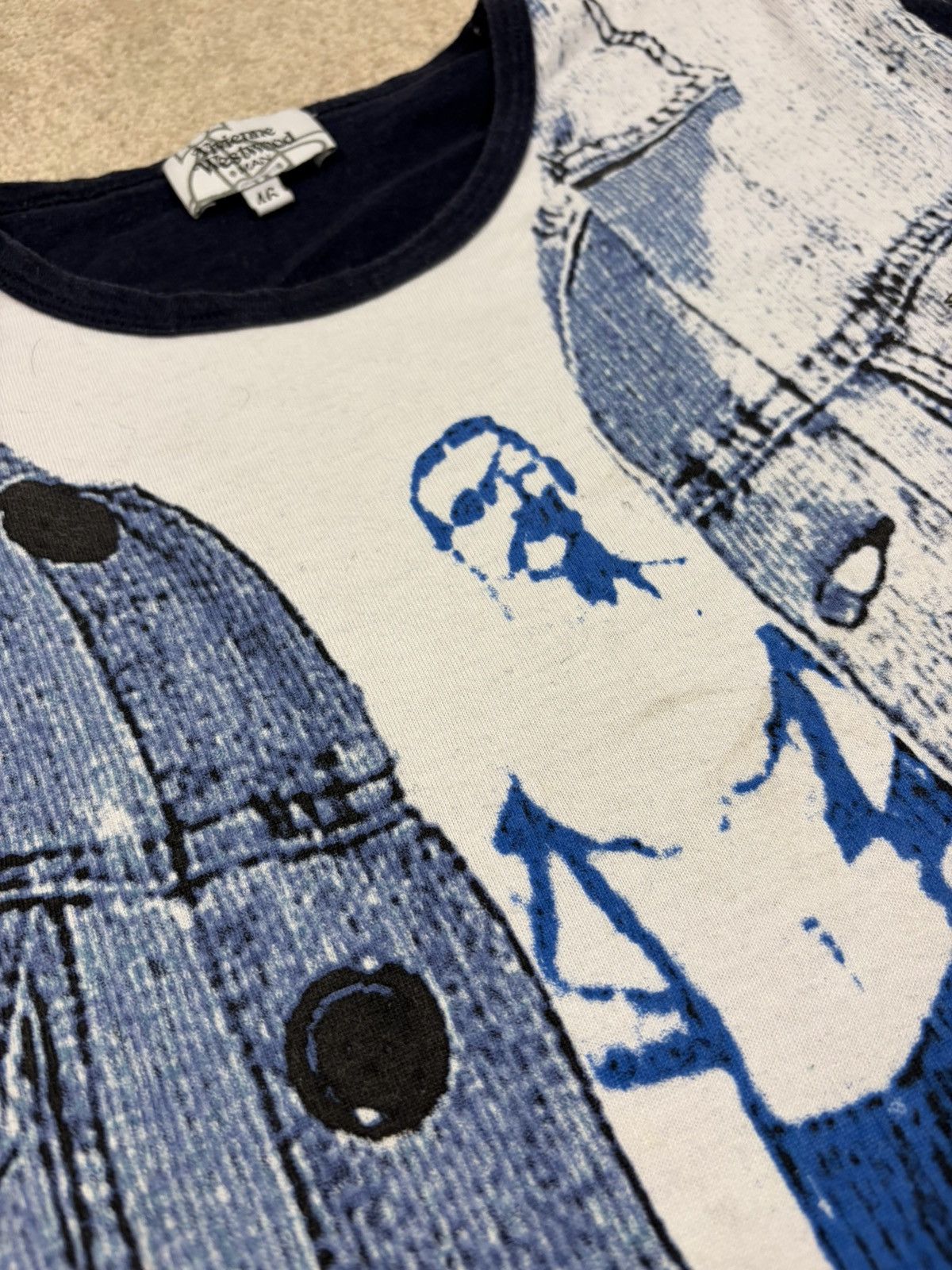 Vivienne Westwood Vivienne Westwood MAN graphic denim print T-shirt in blue Size US S / EU 44-46 / 1 - 3 Thumbnail