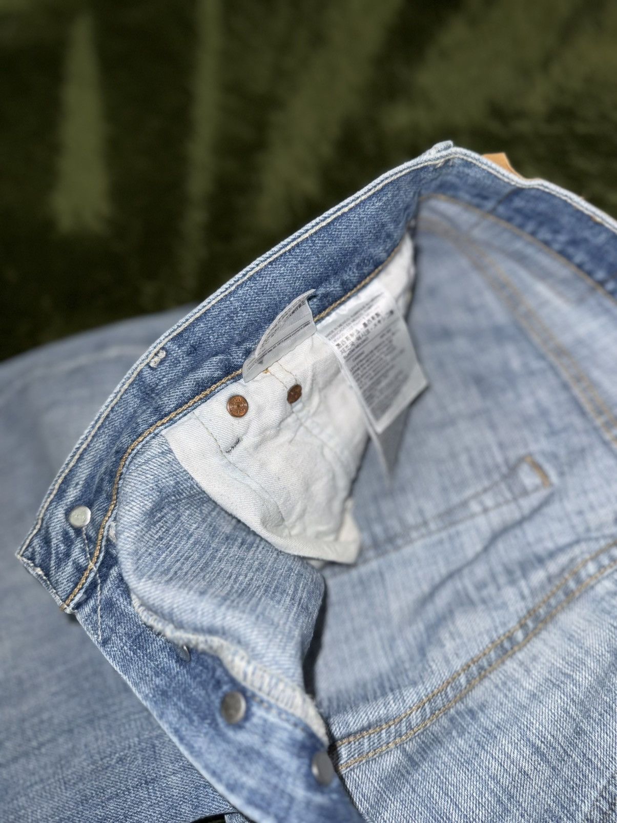 Levi's [W33/L32] Levi’s 501 Stone Wash Denim Pants Light Indigo Size US 33 - 4 Thumbnail