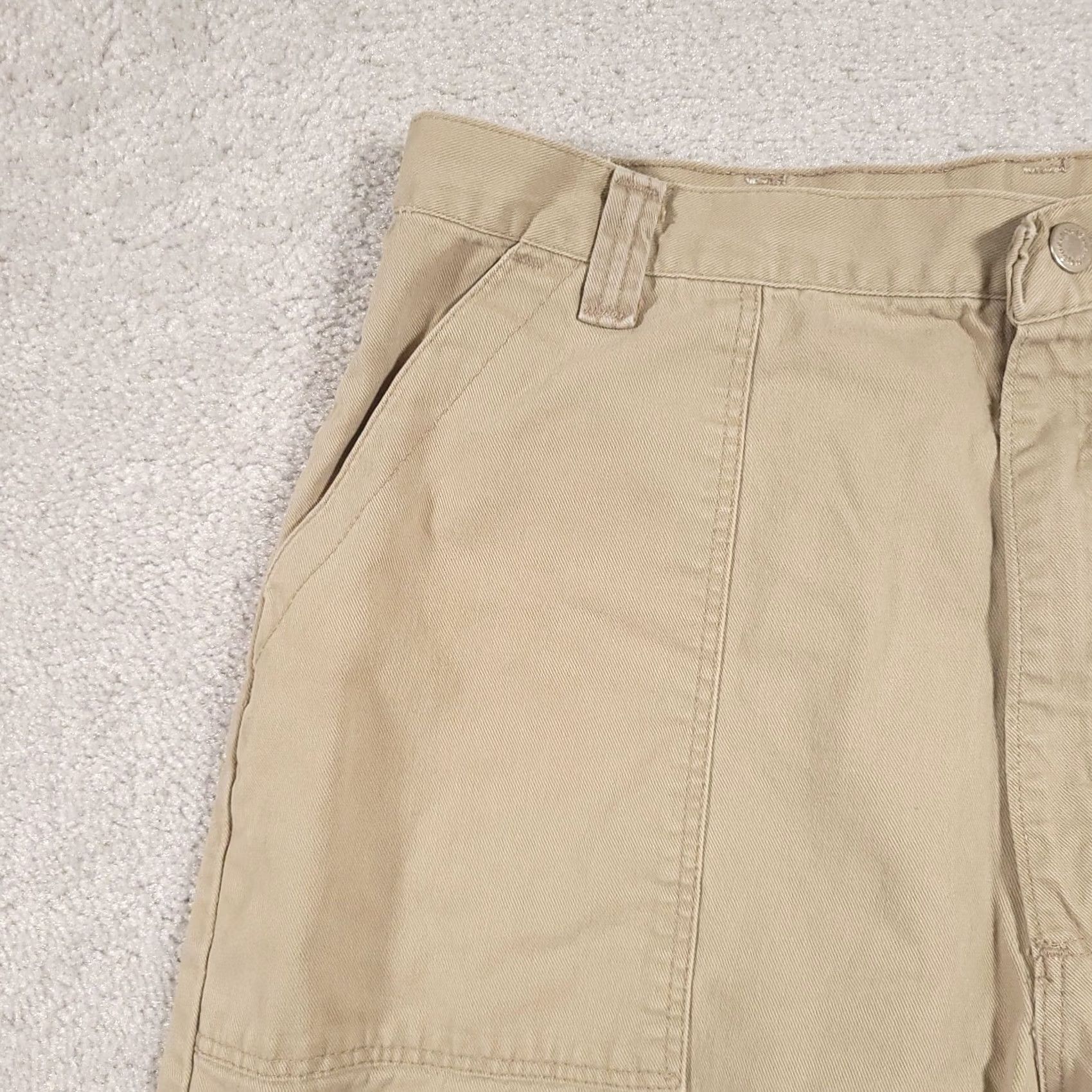 Wrangler VINTAGE Wrangler Bermuda Denim Jean Shorts Mens 36 Khaki Tan Flap Pockets Camp USA Utility Workwear 90s Mens Size US 36 / EU 52 - 4 Thumbnail