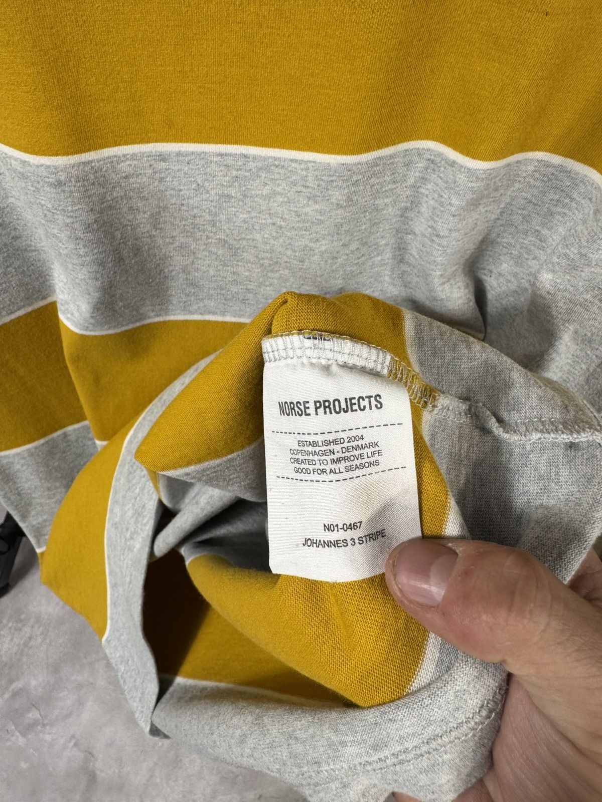 Norse Projects Norse Project Stripped Cotton Tee Size US L / EU 52-54 / 3 - 6 Thumbnail