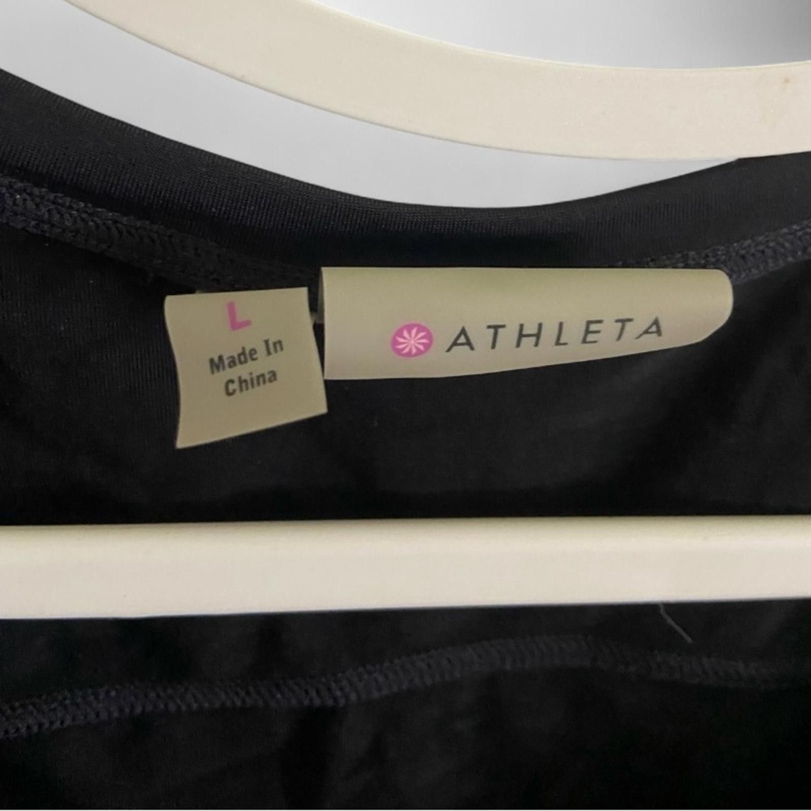 Designer Athleta Bold Black Workout Yoga Tank Top Womens Size Large Size L / US 10 / IT 46 - 3 Thumbnail