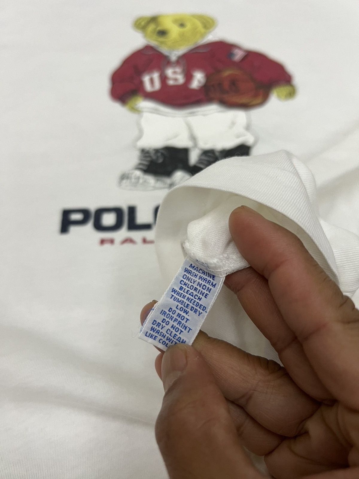 Polo Ralph Lauren Vintage Polo Sport Ralph Lauren Bear USA Basketball T-Shirt Size US M / EU 48-50 / 2 - 5 Thumbnail