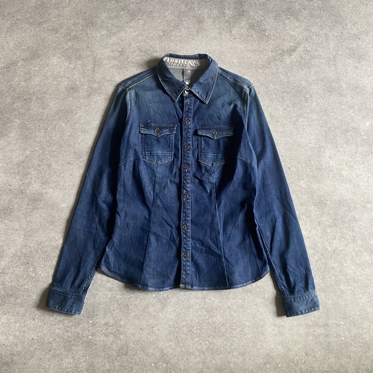G-Star Denim Indigo Shirt Gstar Raw SlimFit Size US S / EU 44-46 / 1 - 1 Thumbnail