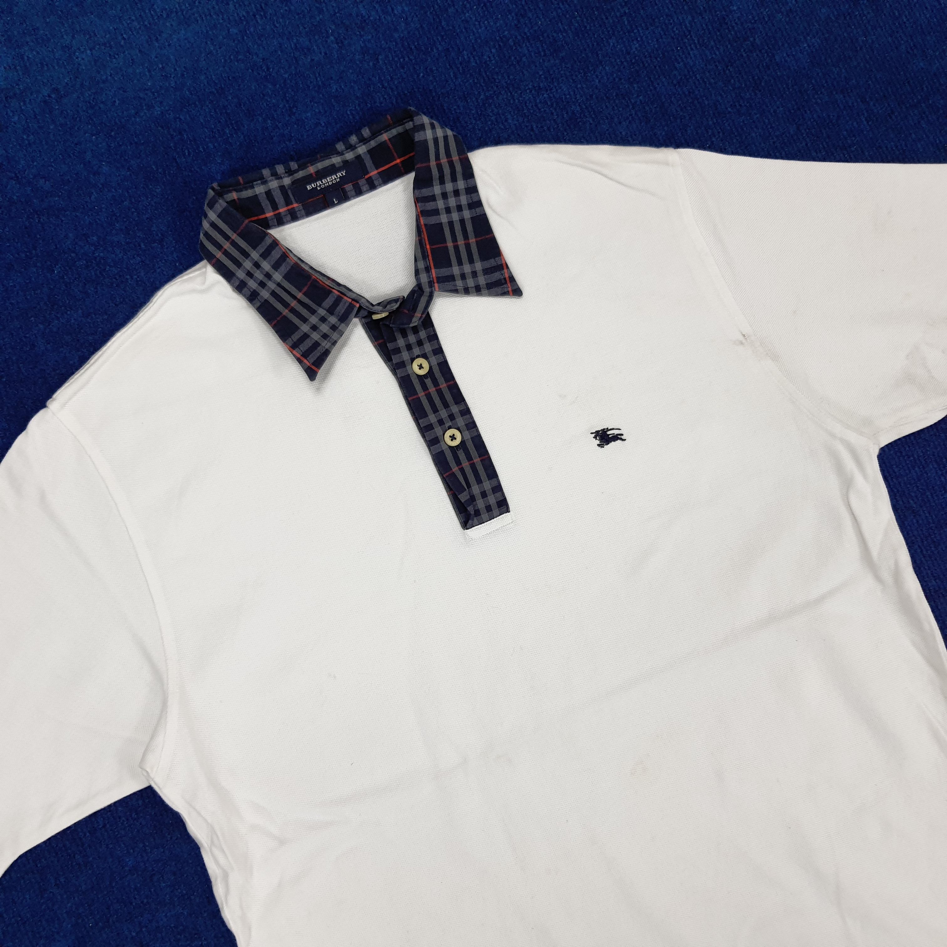 Burberry × Vintage Vintage Burberry London Polo Shirt Size US M / EU 48-50 / 2 - 2 Thumbnail