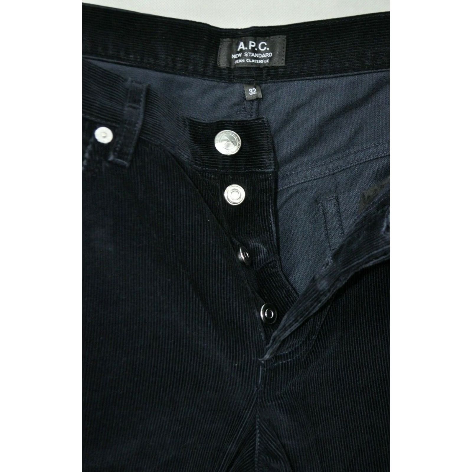A.P.C. A.P.C. New Standard Corduroy Jeans Classique Pants Navy Blue 32 Mens Straight 5-Pocket Inseam 34" Slim Classic Vintage No Size US 32 / EU 48 - 3 Thumbnail
