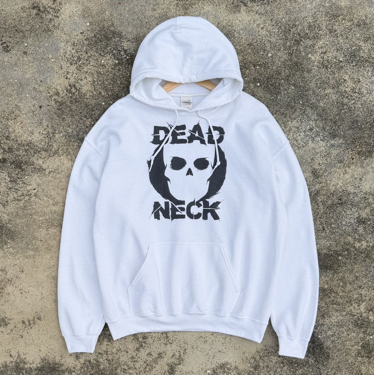 Vintage Vintage Style Gildan Hoodie Dead Neck Skull Size US L / EU 52-54 / 3 - 6 Thumbnail