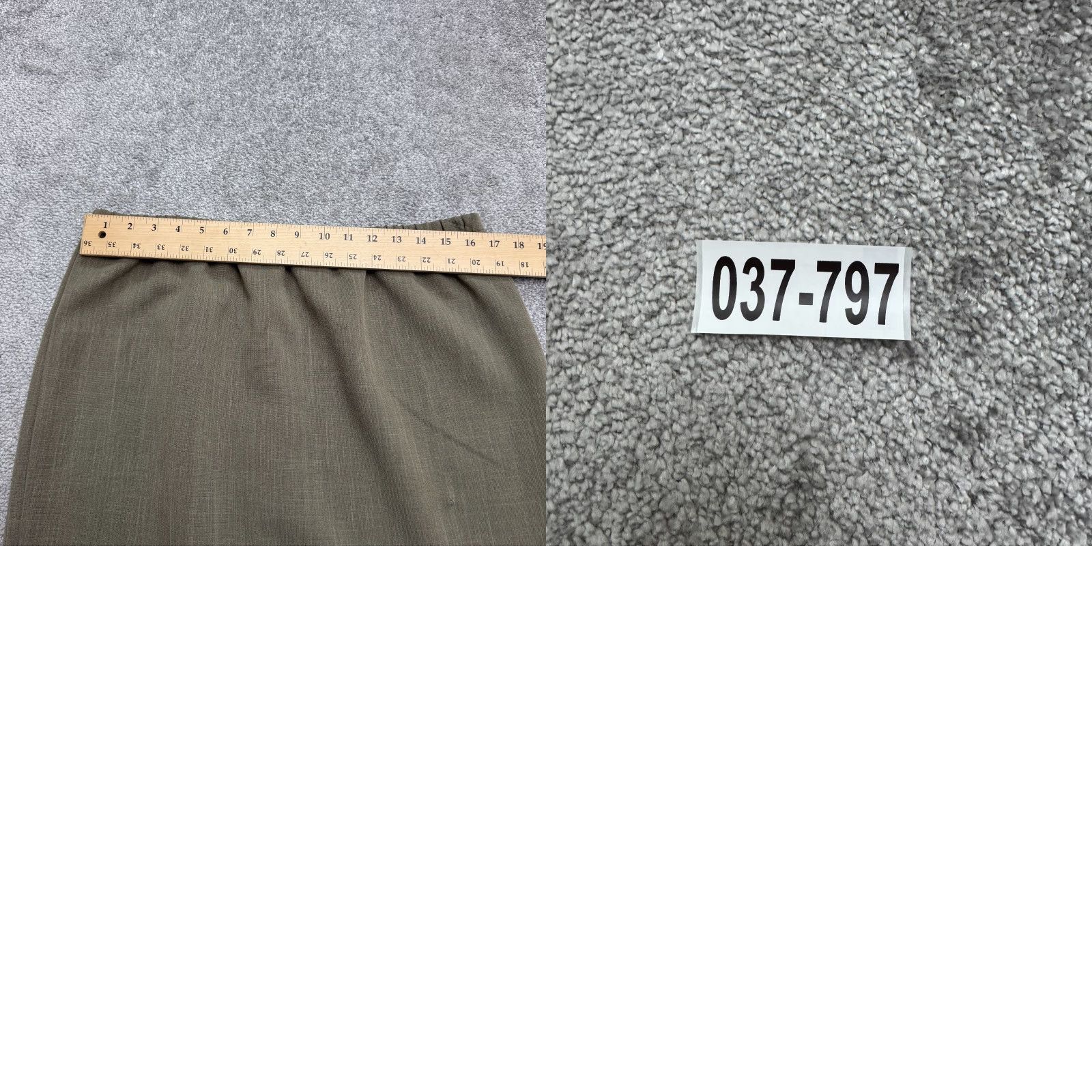 Vintage Vintage 90s Pull On Pencil Skirt Women XL Petite Brown Elastic Waist Knee Length Size 40" / US 18 - 8 Thumbnail