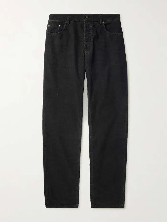 Saint Laurent Paris o1bcso1str1125 Straight Pants In Corduroy in Black Size 28" / US 6 / IT 42 - 1 Thumbnail