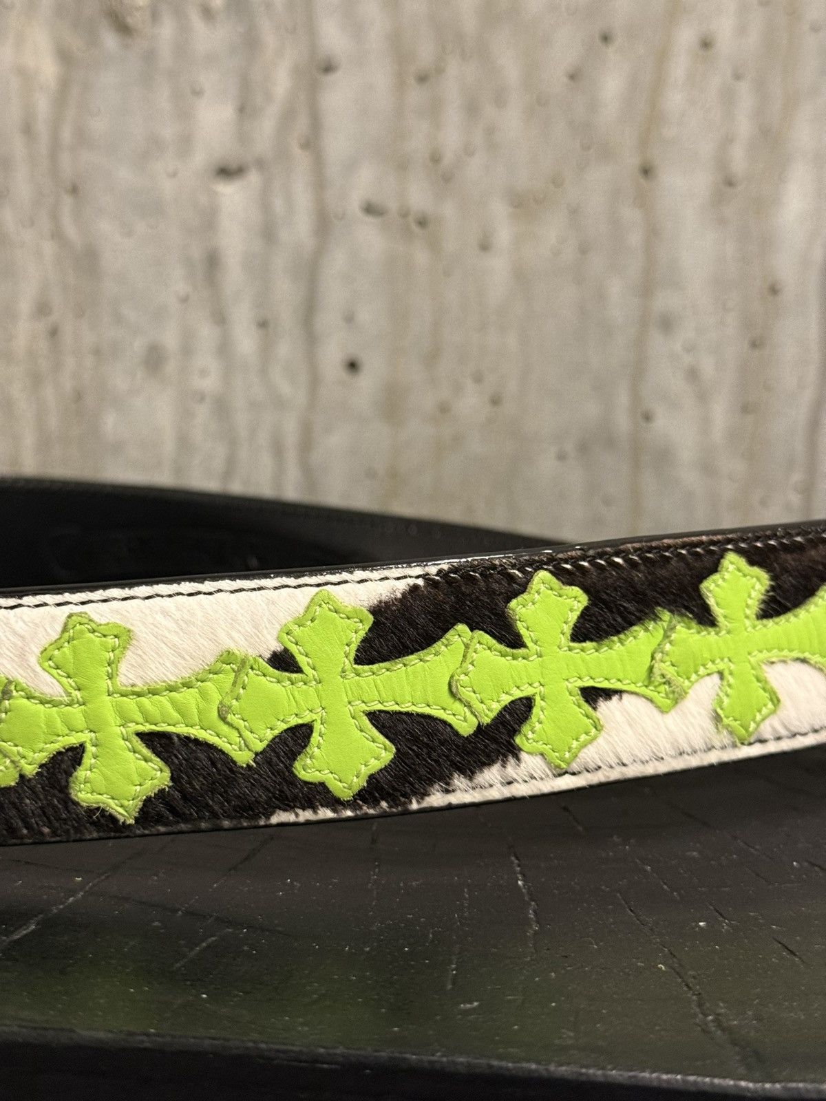 Chrome Hearts Chrome Hearts Green Patches Zebra Gunslinger Belt Size 34 - 3 Thumbnail