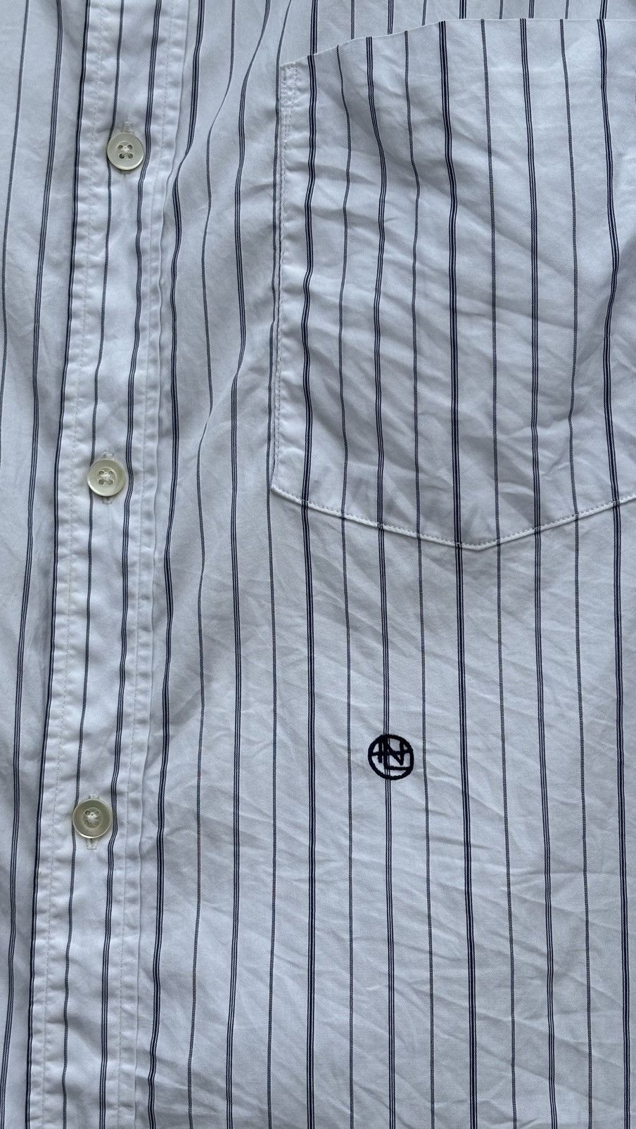 Nanamica Nanamica Regular Collar stripe shirts Size US XL / EU 56 / 4 - 3 Thumbnail