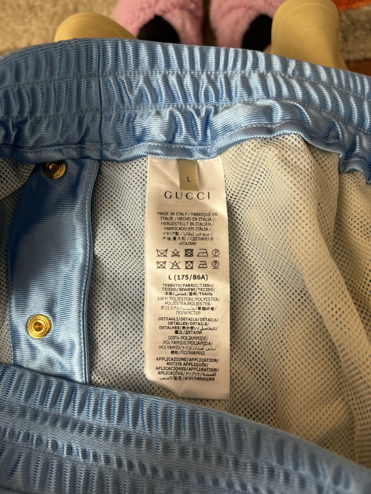 Gucci Gucci Tapered Webbing-Trimmed Satin-Jersey Track Pants Size US 34 / EU 50 - 10 Thumbnail
