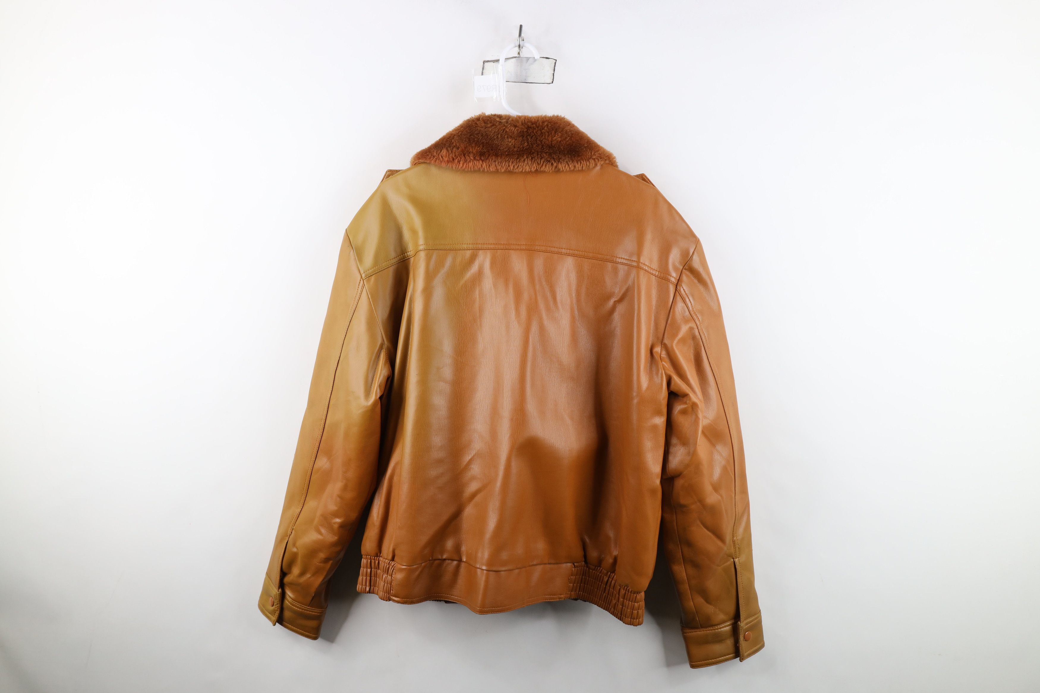 Vintage Vintage 70s Streetwear Faux Leather Flight Bomber Jacket Size US L / EU 52-54 / 3 - 14 Thumbnail