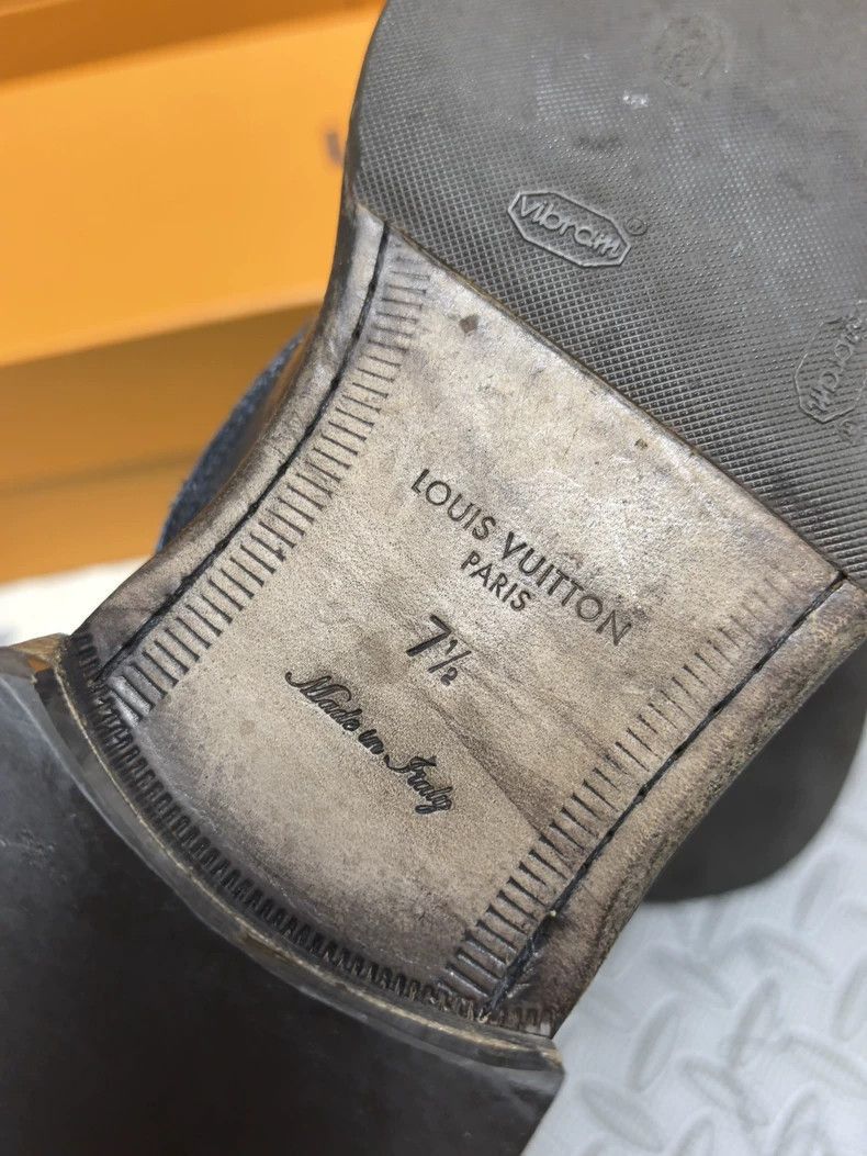 Louis Vuitton Men's Leather Boots with Lizard Skin Design-2506 Size US 7.5 / EU 40-41 - 8 Thumbnail