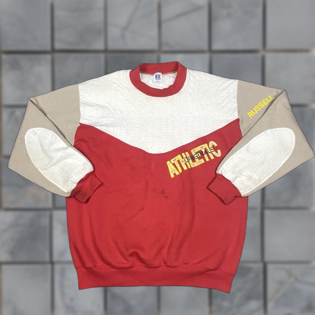 Russell Athletic VINTAGE Russell Athletic Sweatshirt Adult XL Red Classic Crewneck 80s USA Rare Size US XL / EU 56 / 4 - 1 Thumbnail