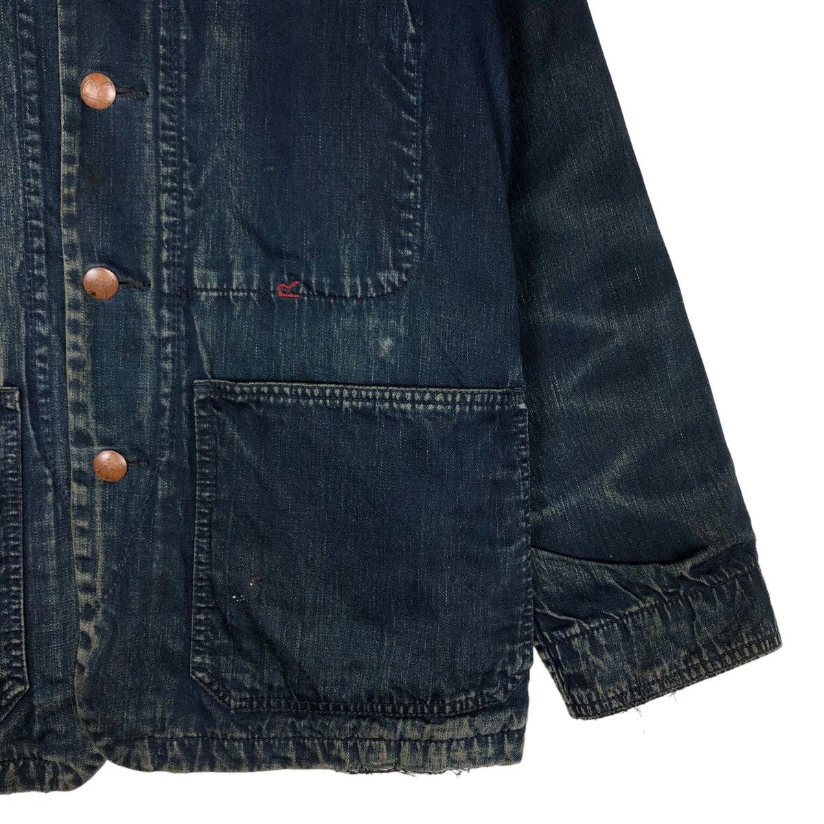 45rpm 🔥Vtg Indigo Denim Work Jacket Button R 45RPM Japan Made Size US M / EU 48-50 / 2 - 7 Thumbnail
