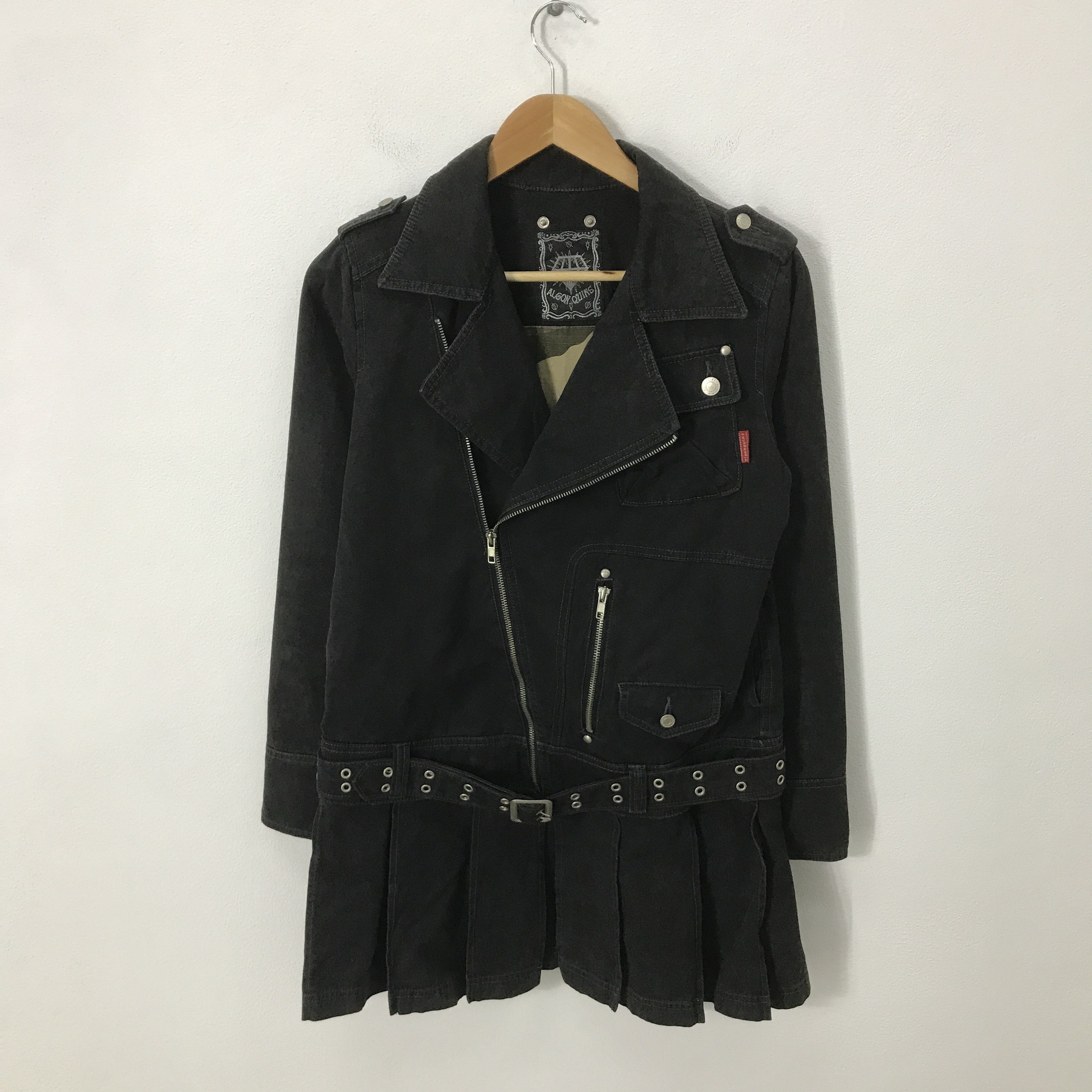 Designer × Japanese Brand Black punk Jacket algon quins Design jacket Size US S / EU 44-46 / 1 - 1 Thumbnail