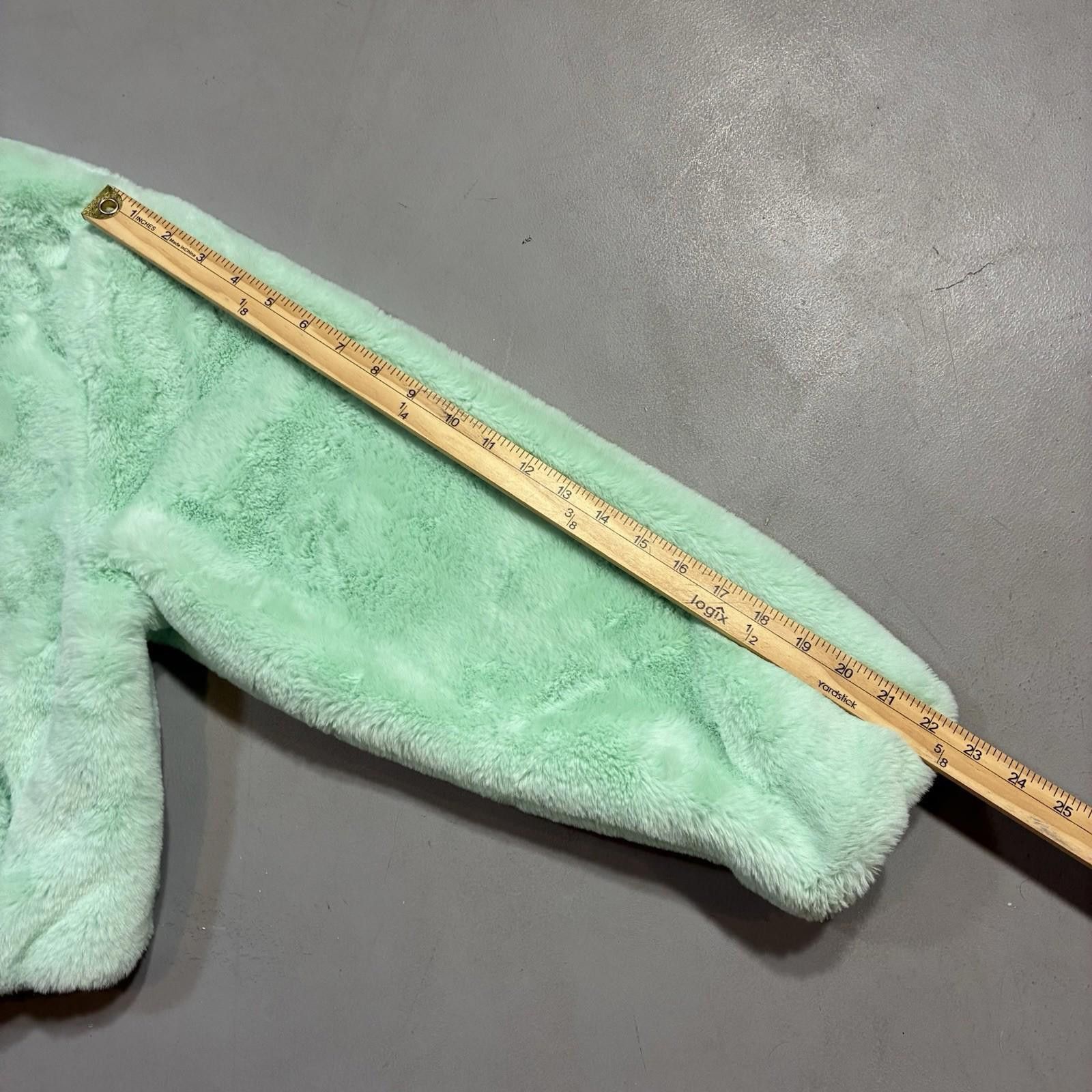 Nike nike mint green fluffy faux fur cropped jacket Size M / US 6-8 / IT 42-44 - 7 Thumbnail