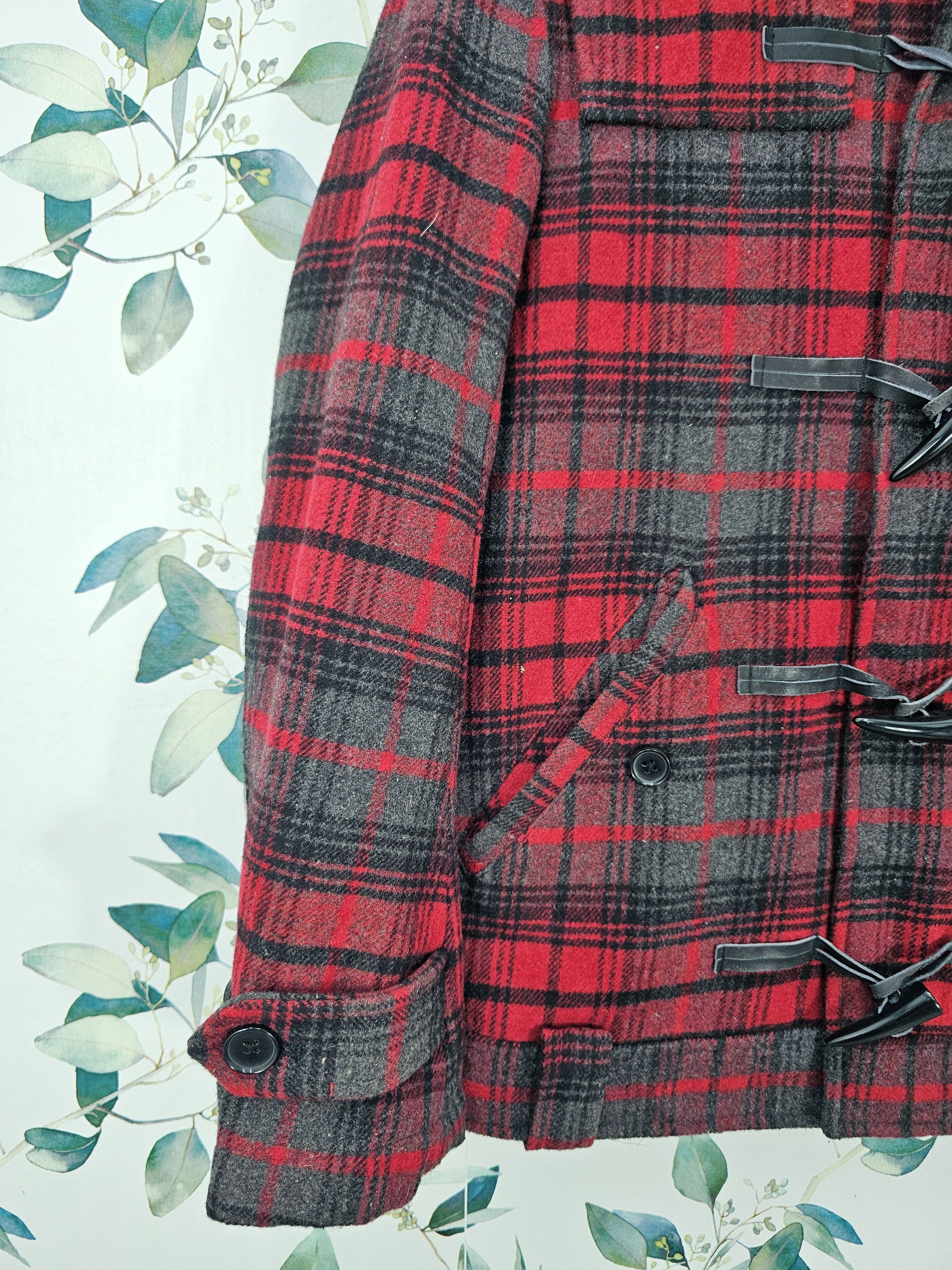 semanticdesign Semantic Design Plaid Checked Wool Punk Heavy Jacket J0147 Size US M / EU 48-50 / 2 - 4 Thumbnail