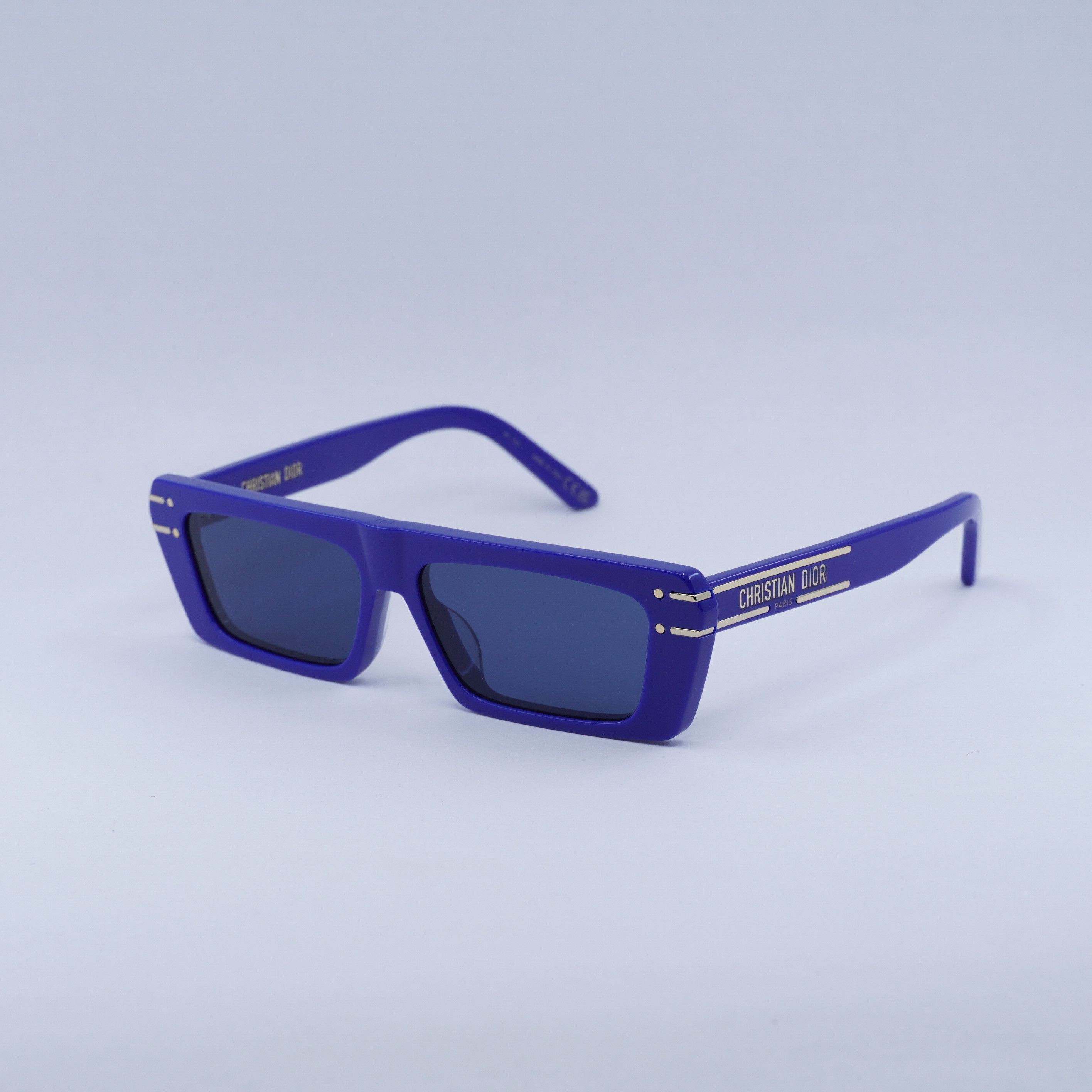 Dior Dior DIORSIGNATURE S2U 30B0 Sunglasses Solid Blue Rectangle Size ONE SIZE - 1 Thumbnail