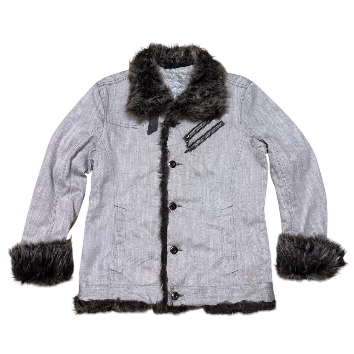 semanticdesign 2000s Semantic Design - Asymetrical Moleskin Jacket