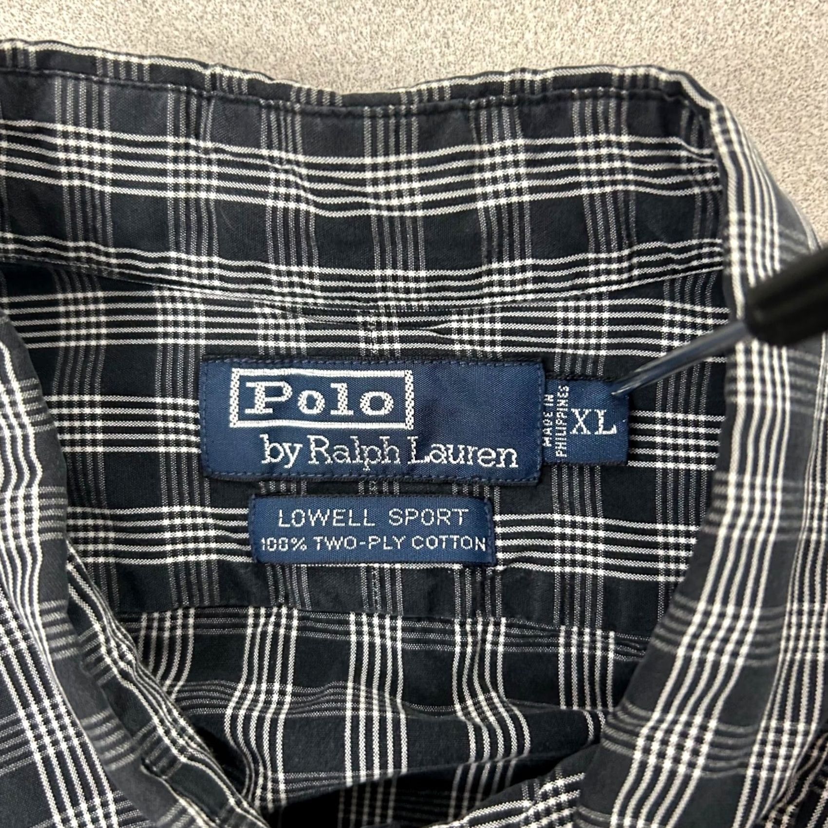 Polo Ralph Lauren Polo Ralph Lauren Button Down Shirt Men XL Black White Plaid Lowell Sport Cotton Shirt Size US XL / EU 56 / 4 - 3 Thumbnail