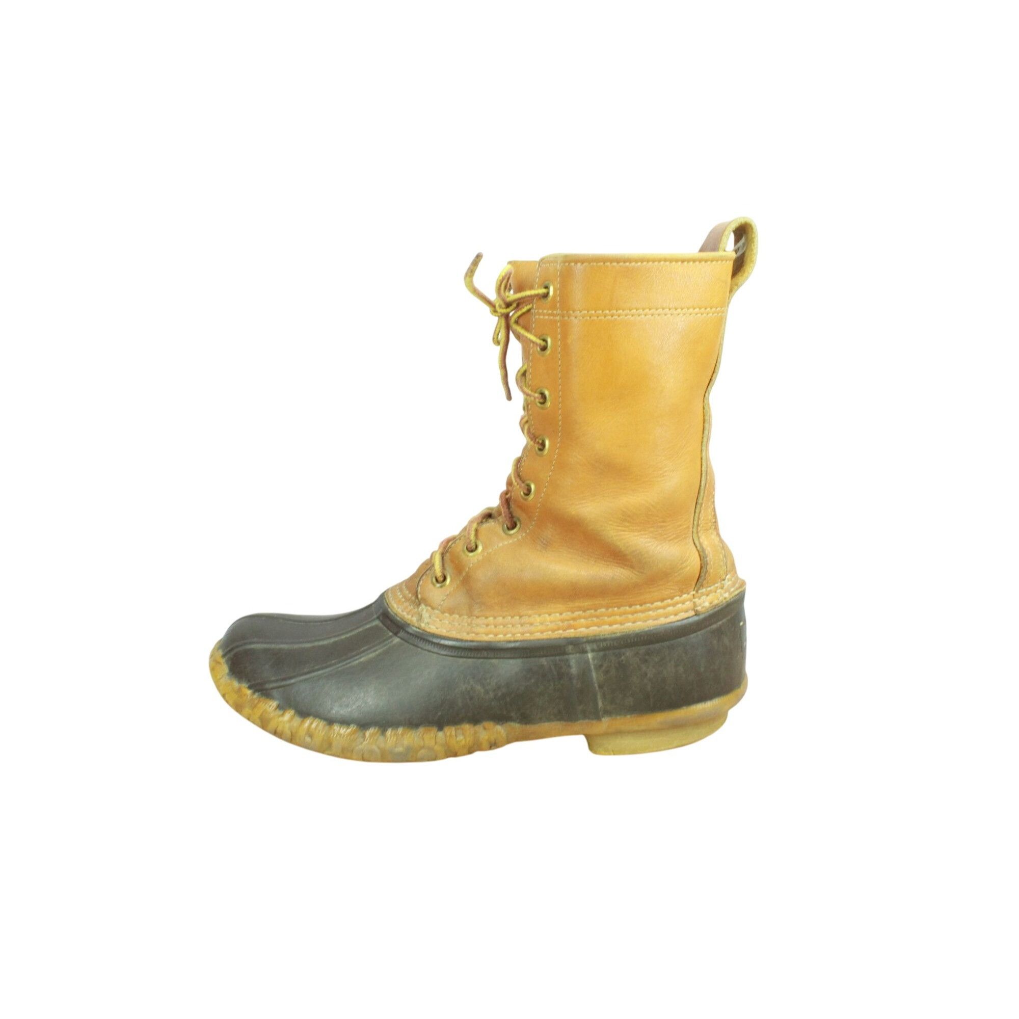 Vintage L.L. Bean Tan and Brown Maine Duck Boots display picture 2