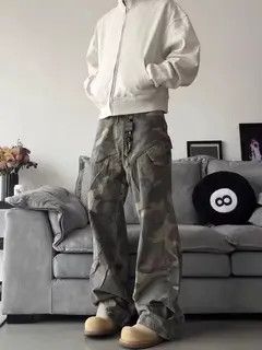 Japanese Brand VIBE Vintage Camouflage Baggy Ripped Cargo Pants Size US 33 - 7 Thumbnail