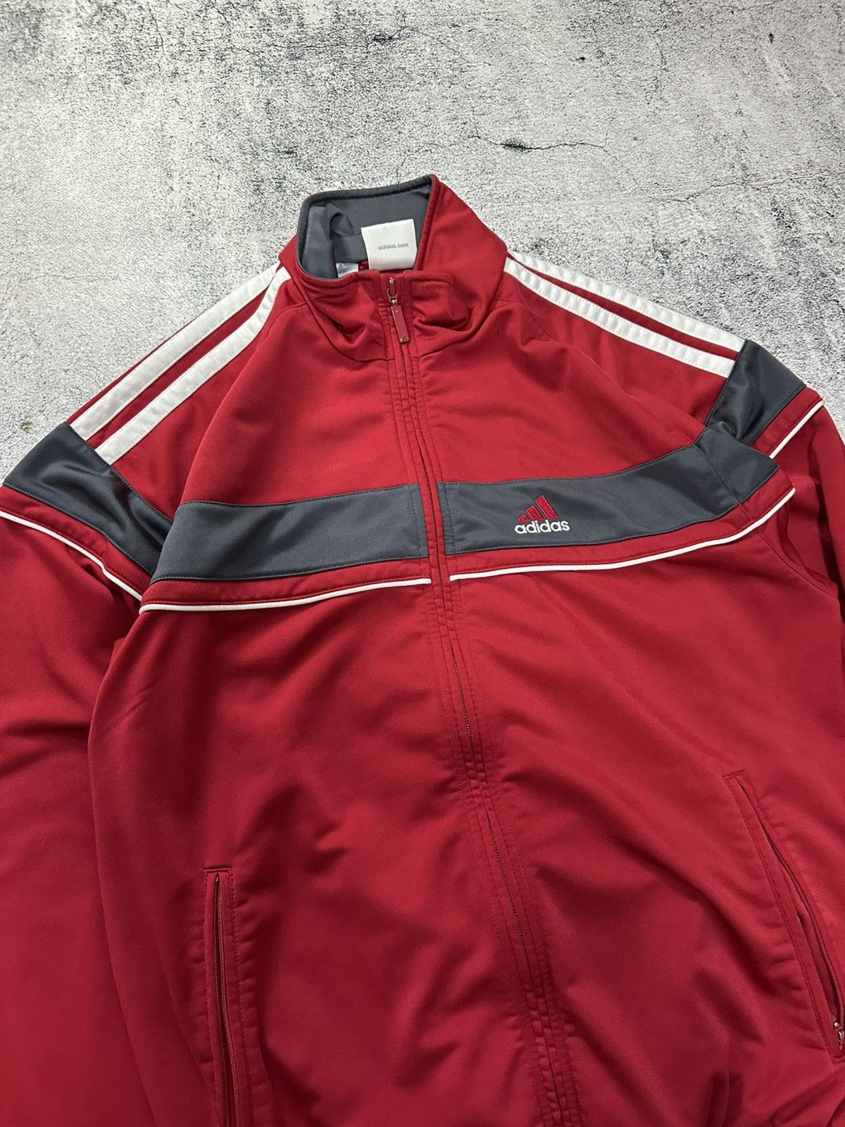 Adidas Vintage Adidas Zip Olympic Red Logo Y2K Size US L / EU 52-54 / 3 - 5 Thumbnail