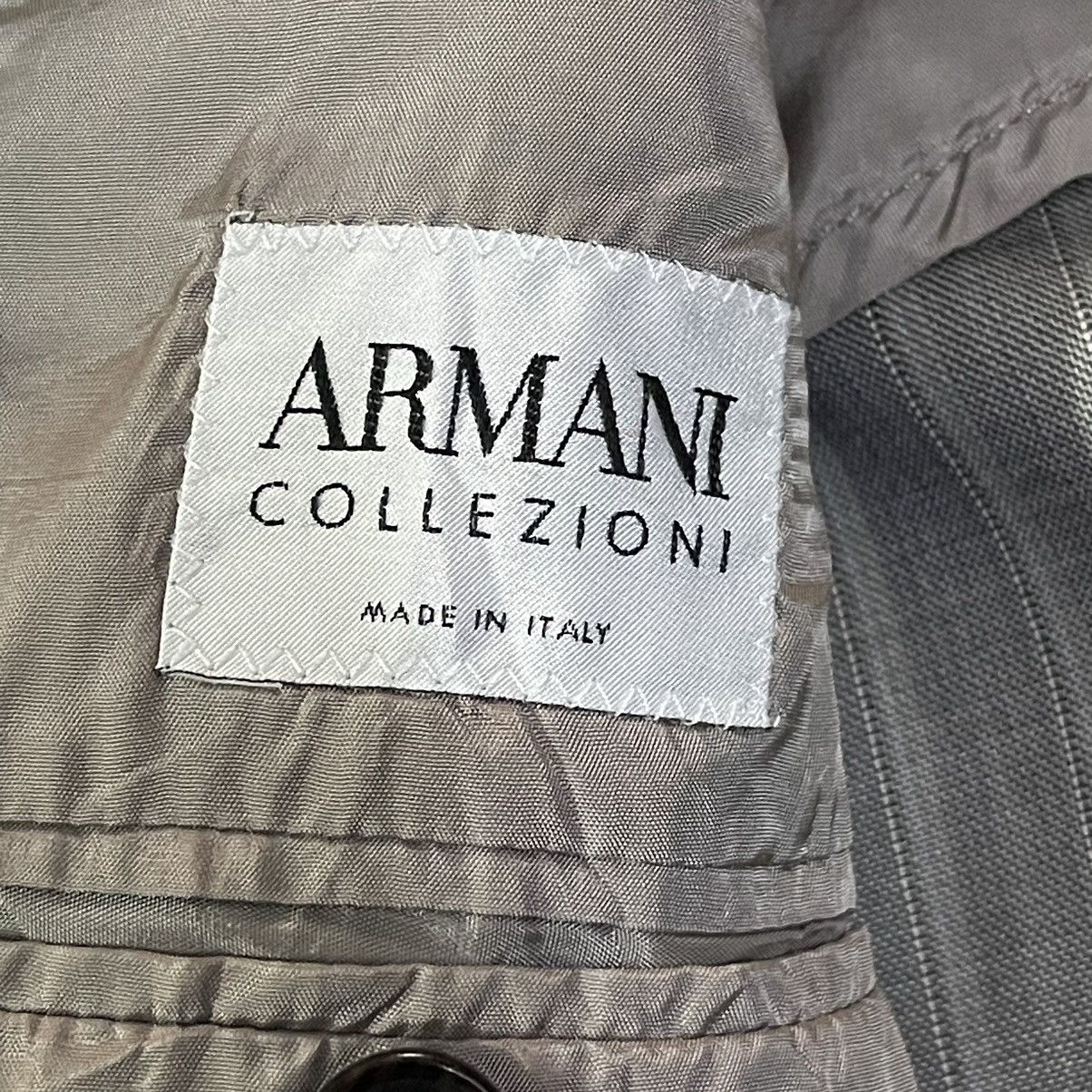 Armani Collezioni Vintage Armani Collezioni Wool Striped Blazer Size US S / EU 44-46 / 1 - 7 Thumbnail
