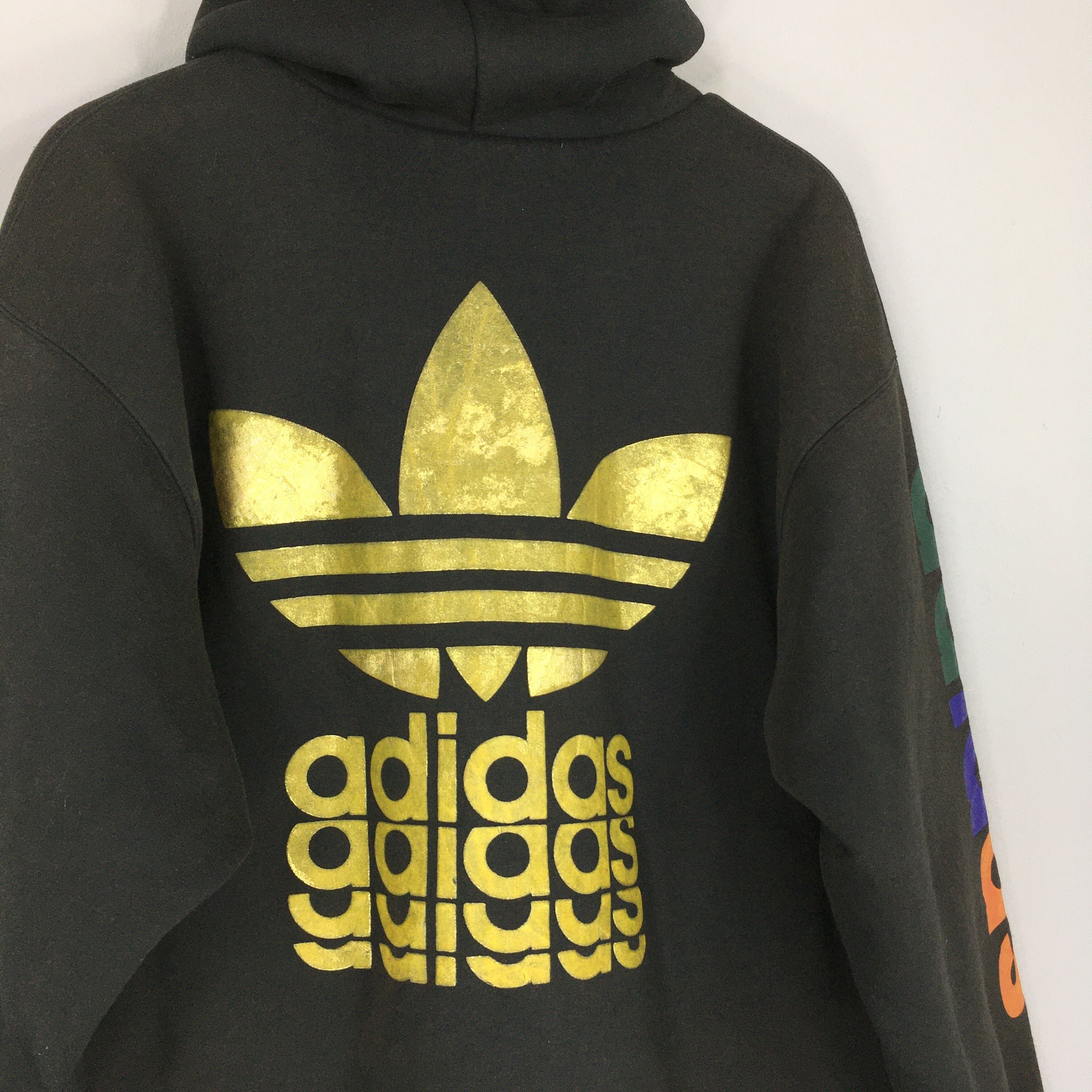 Adidas × RUN DMC × Vintage Vintage Adidas Trefoil Sherpa Hoodie Sweatshirt Medium Size US M / EU 48-50 / 2 - 10 Thumbnail