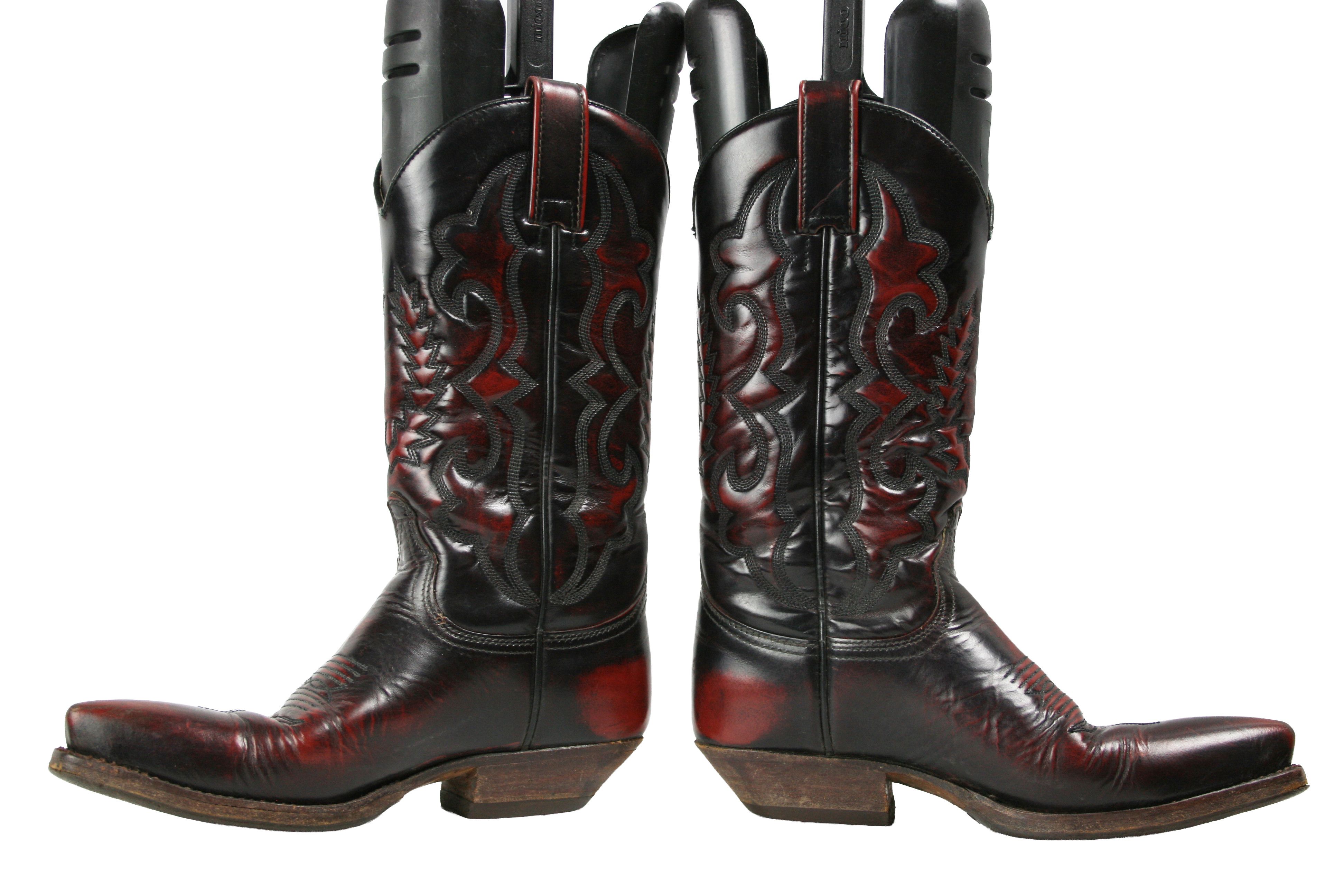 Sendra 90S Y2K Maxi Fuschia Cowboy Western Gradient Boots Vintage Size US 6 / IT 36 - 10 Thumbnail