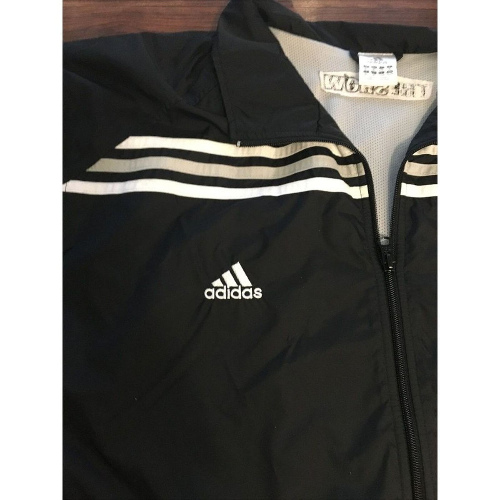 Adidas Adidas 3 Stripe XL Full Zip Lined, Black, White & Grey Size US XL / EU 56 / 4 - 2 Thumbnail
