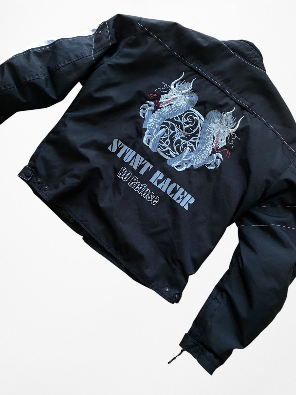 Vintage Vintage Stunt Racer No Refuse Dragon Sharp biker jacket Size US XL / EU 56 / 4 - 8 Thumbnail