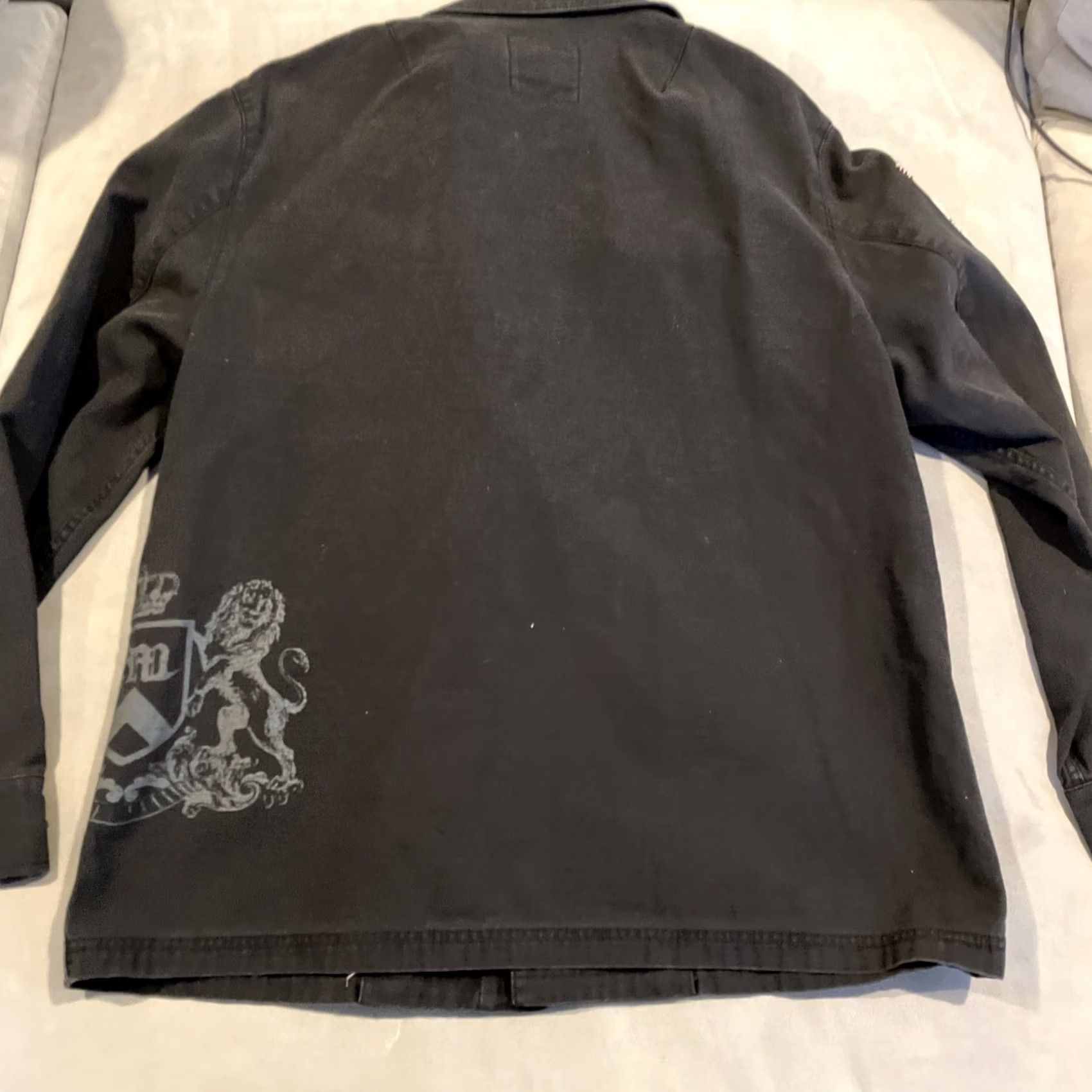 Juicy Couture VINTAGE Juicy Couture Black Military Jacket AN OFFICER NOT QUITE A GENTLEMAN XL Jacket Mens Military Jacket Black XL Juicy Couture Size US XL / EU 56 / 4 - 5 Thumbnail