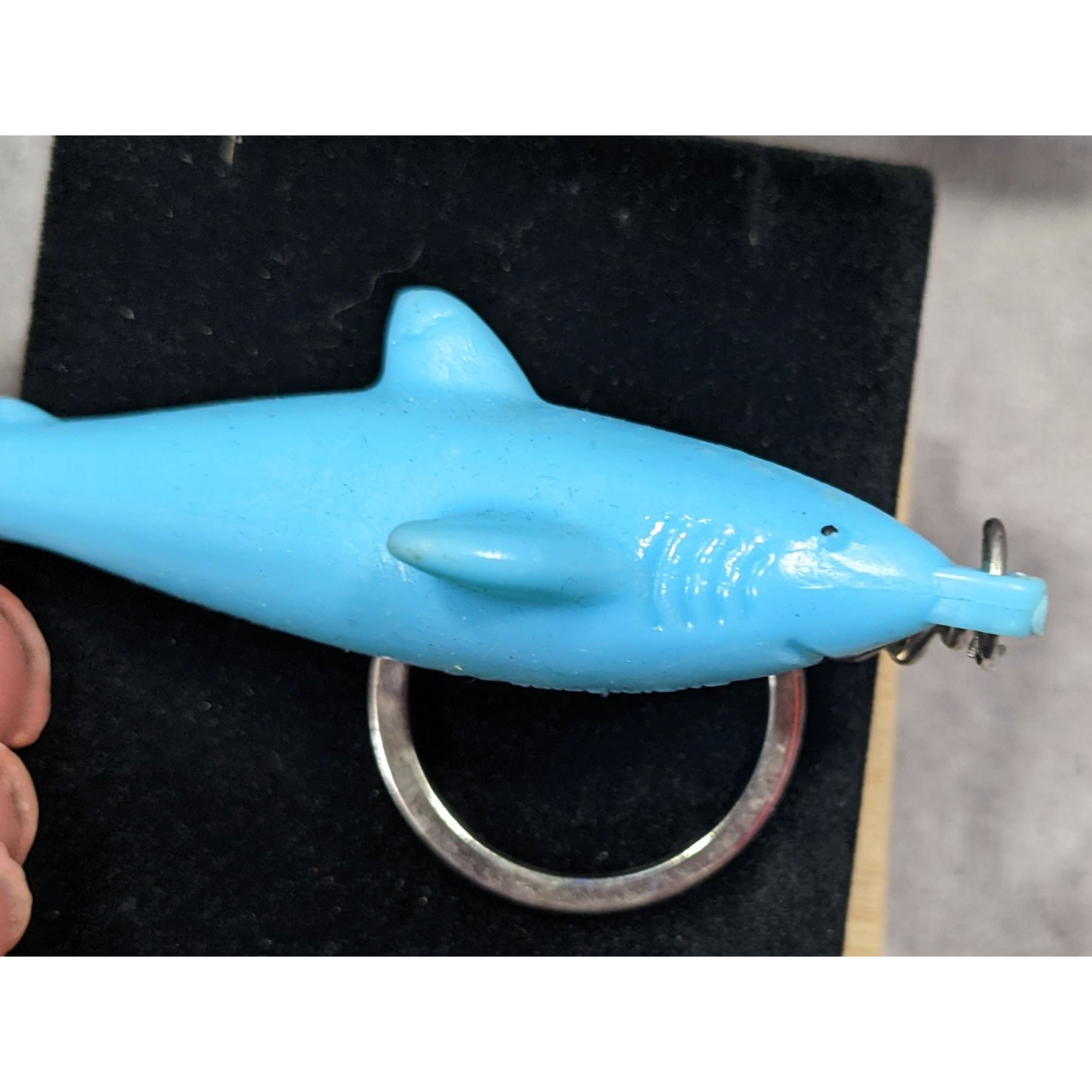Other Beachy Blue Rubber Squishy Shark Keychain Size ONE SIZE - 5 Thumbnail