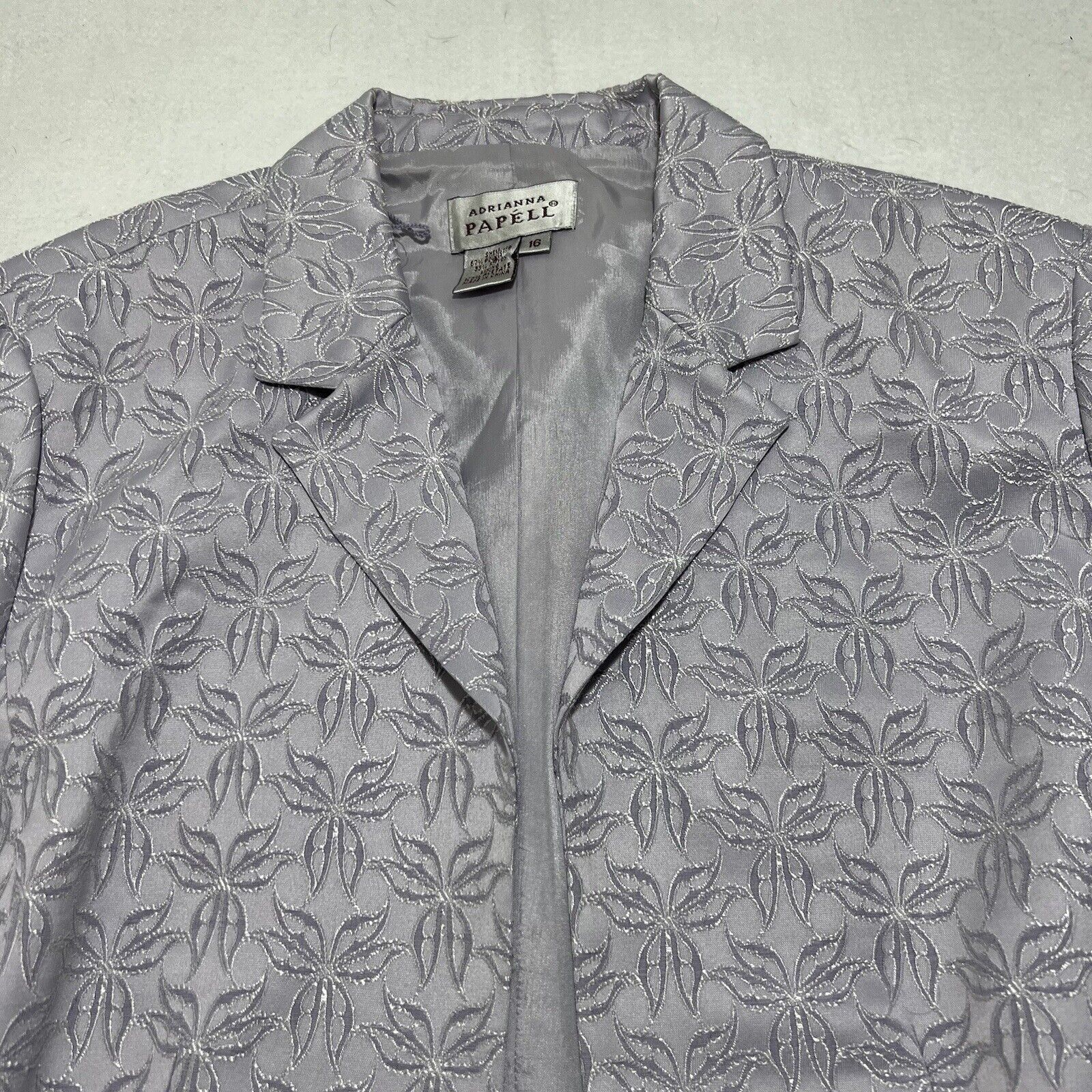 Adrianna Papell Adrianna Papell 16 Open Front Blazer Jacket Skirt Suit Set Size XXL / US 16-18 / IT 52-54 - 3 Thumbnail