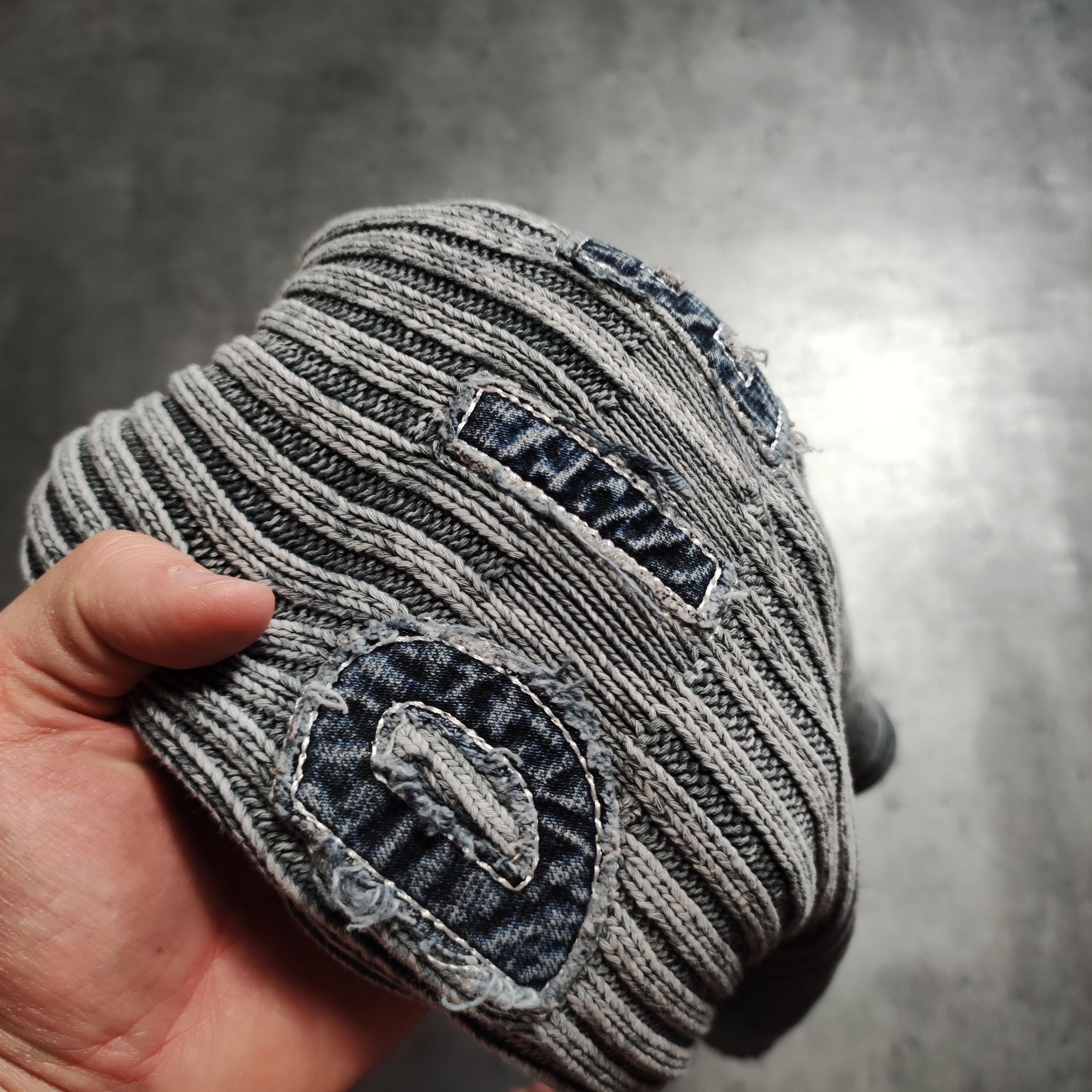 Diesel RARE Archive Y2k Dark Gray Denim Logo Diesel Knit Sweater Size US XXL / EU 58 / 5 - 6 Thumbnail