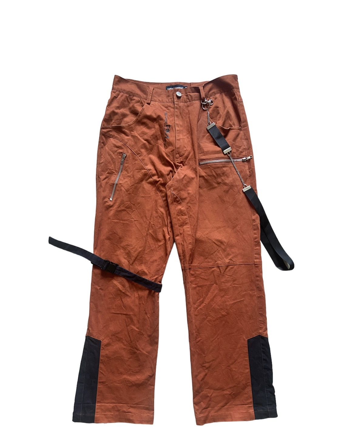 Japanese Brand × Seditionaries Chain Bondage Zipper Baggy Zipper Flare By Taka Pants Size US 32 / EU 48 - 2 Thumbnail