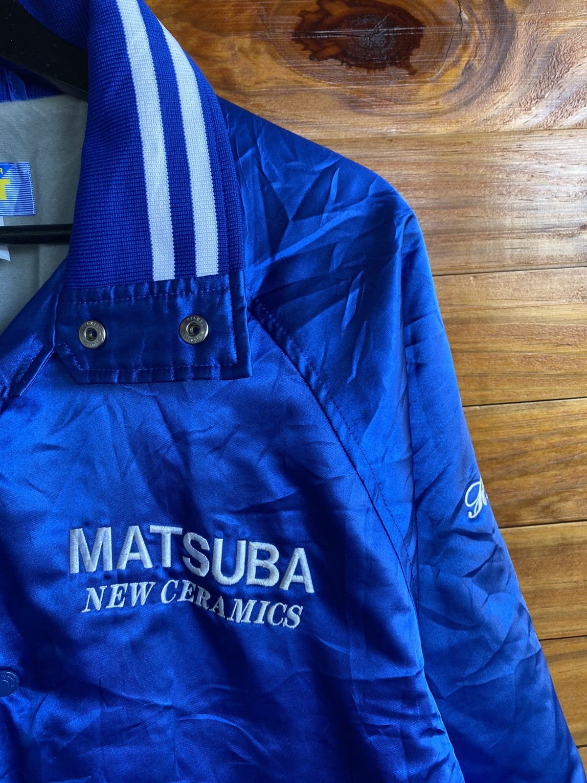 Japanese Brand Zett Baseball Gear Matsuba New Ceramics Blue Varsity Jacket Size US L / EU 52-54 / 3 - 8 Thumbnail