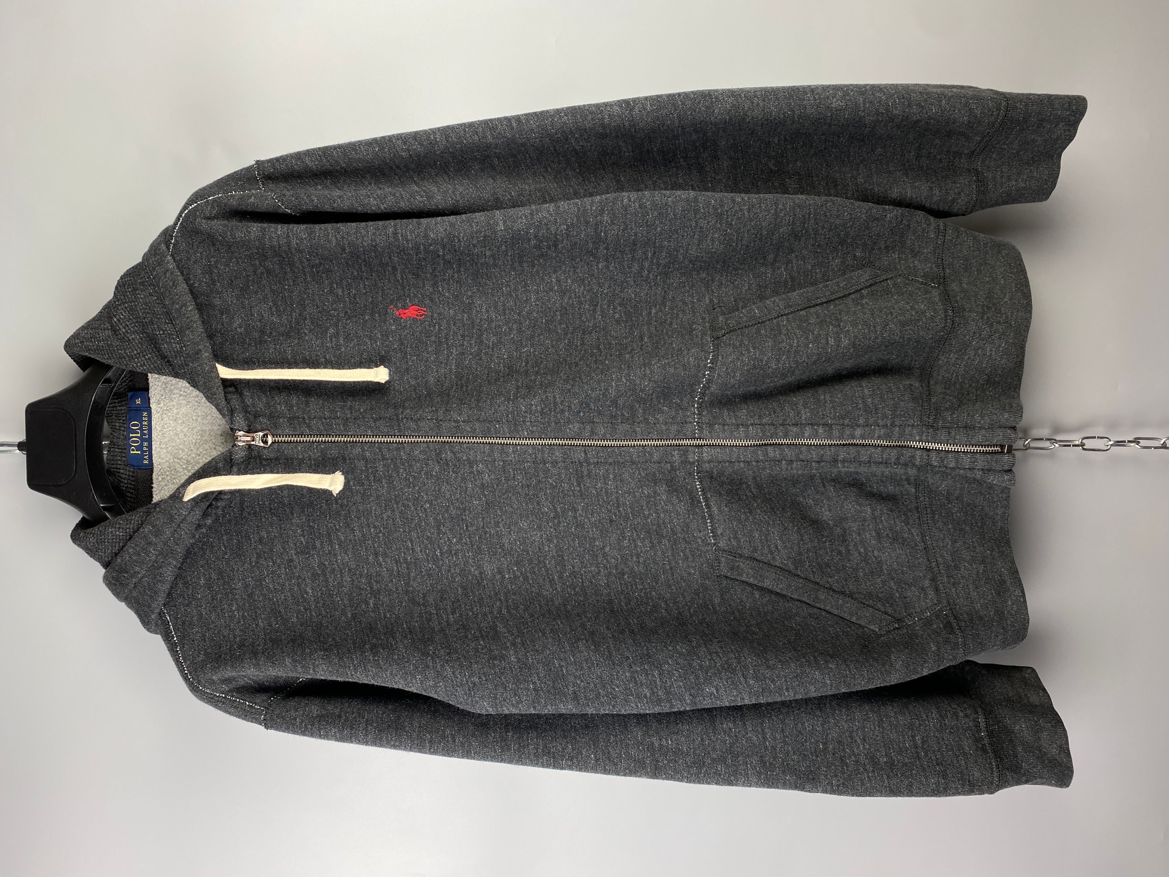 Pre-owned Polo Ralph Lauren T Basic Zip Hoodie In Grey
