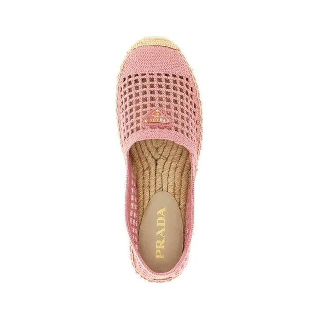 Prada PRADA Crochet Begonia Pink Espadrilles New & Authentic (Wome Size US 8 / IT 38 - 5 Thumbnail