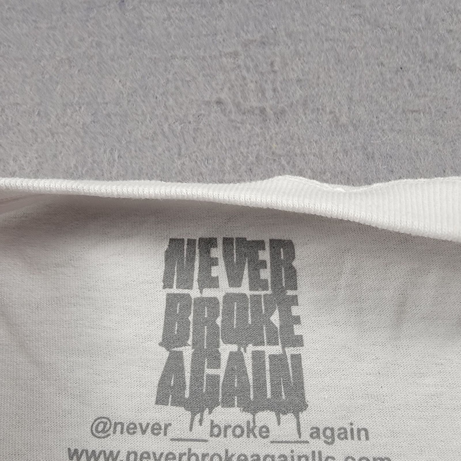 NBA Young Boy Never Broke Again Broken Glass Tshirt White Sz L Size US L / EU 52-54 / 3 - 4 Thumbnail